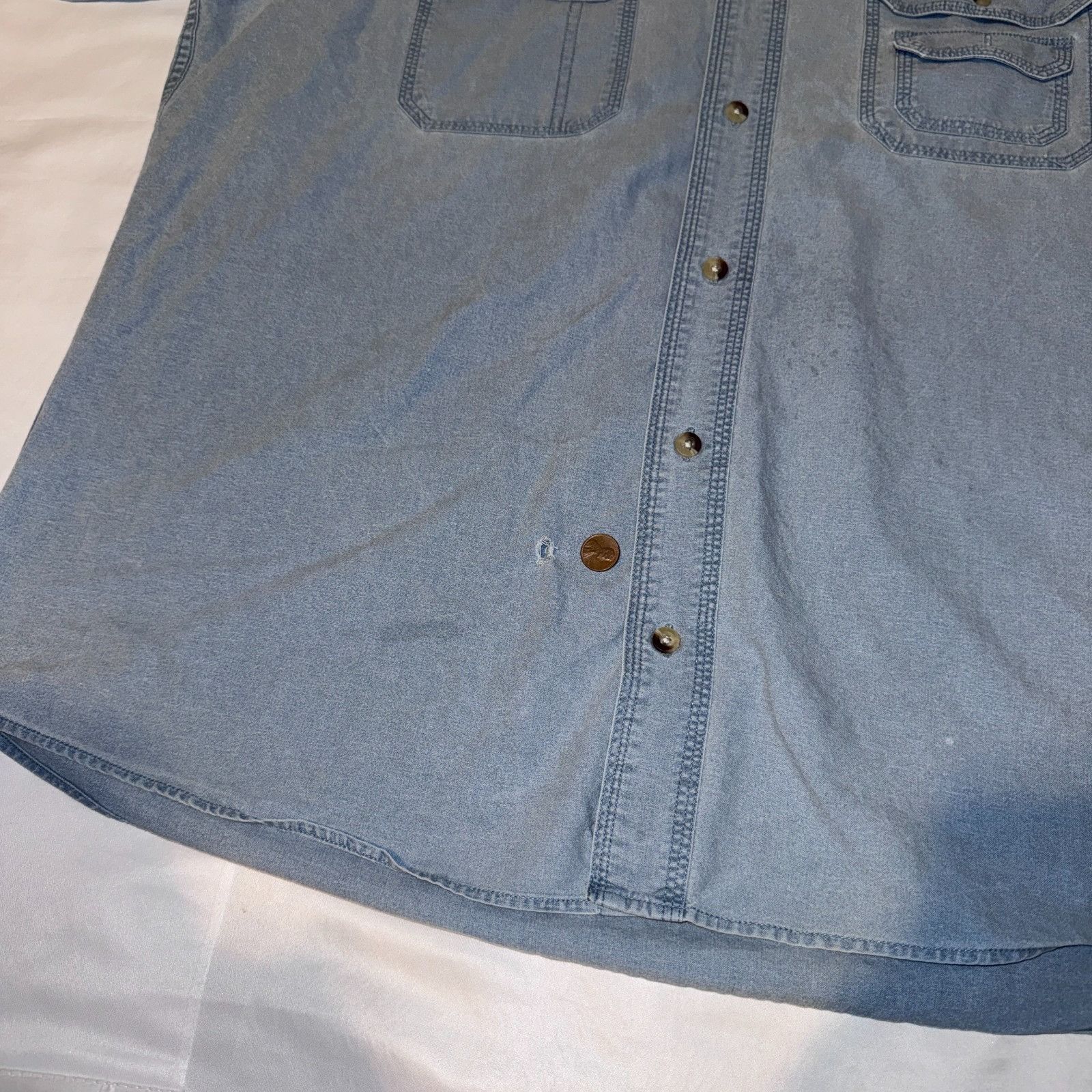 Redhead Vintage RedHead Denim Button Up Shirt XL Blue Deer Embroider Size US XL / EU 56 / 4 - 2 Thumbnail