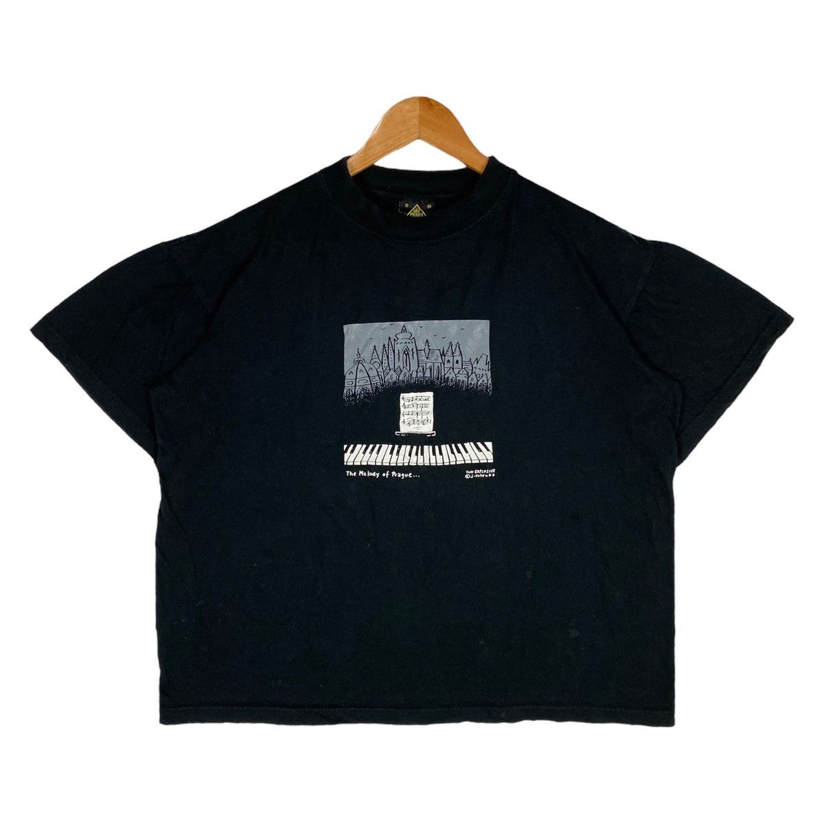 Vintage Vintage 90's JIRI VOTRUBA The Melody Of Prague Art Tee Size US M / EU 48-50 / 2 - 1 Thumbnail