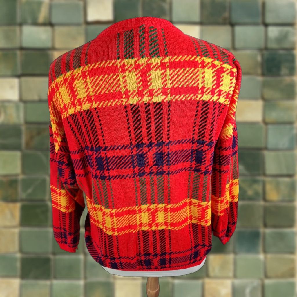 Vintage VINTAGE Euro-Flash 80's Boxy Bright Red Womens Crewneck Sweater S6C Large Size L / US 10 / IT 46 - 1 Thumbnail