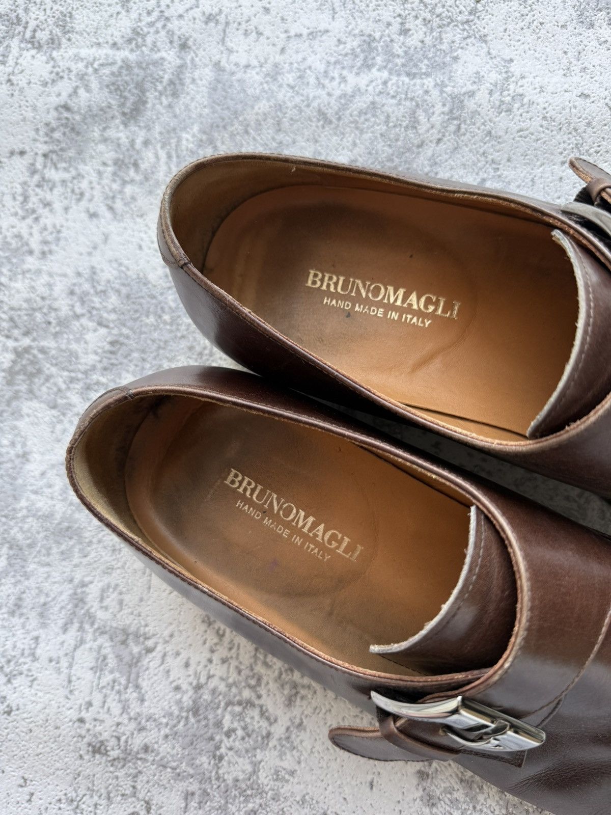 Bruno Magli BRUNO MAGLI Lucio Dark Brown Leather Single Monk Shoe Size US 11 / EU 44 - 14 Thumbnail