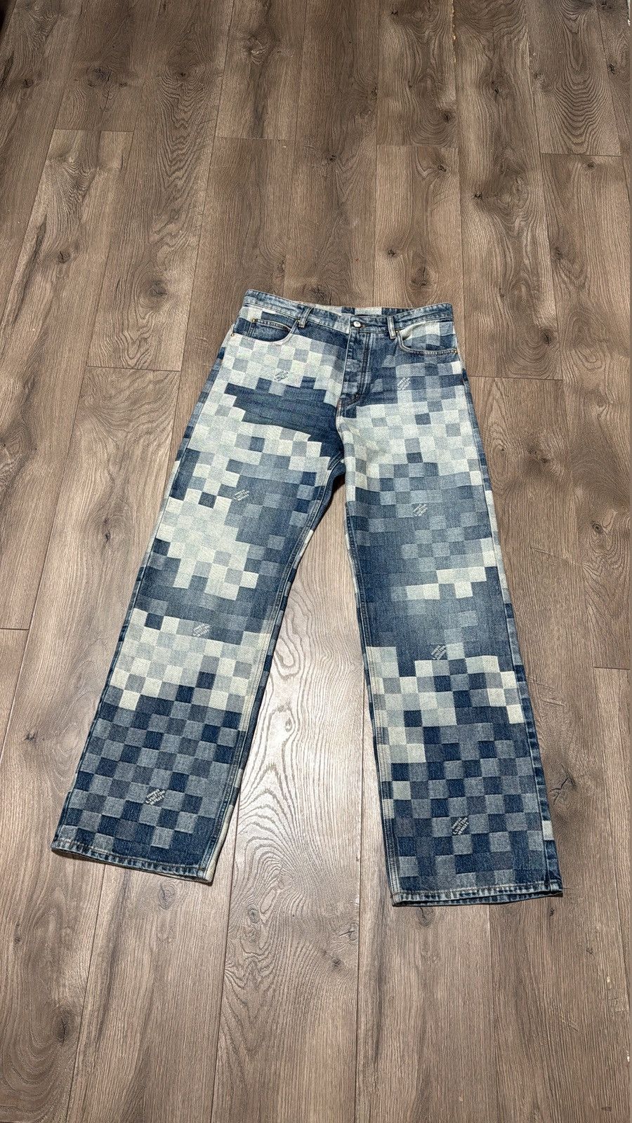 Louis Vuitton Louis Vuitton Pixel Denim Jeans Size 32 Size US 32 / EU 48 - 1 Thumbnail