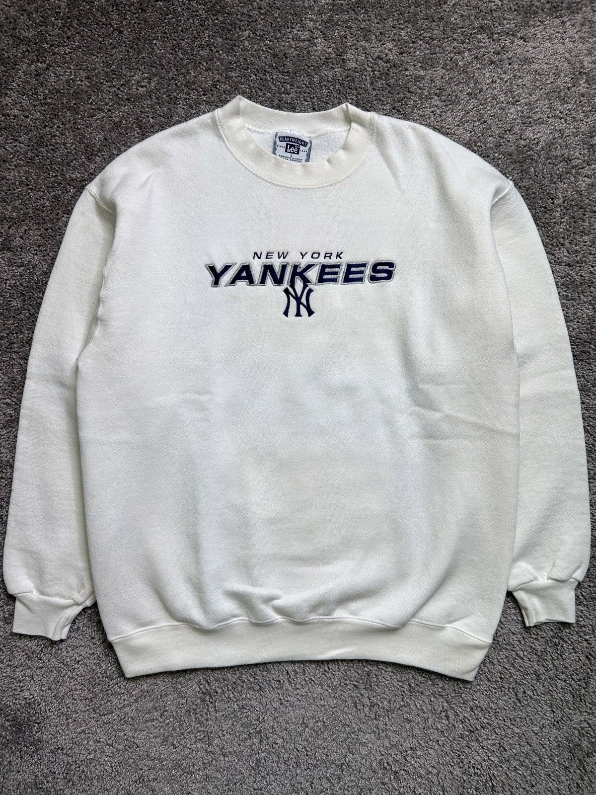 MLB × Vintage Vintage 90s MLB New York Yankees Baseball Embroider Crewneck Size US L / EU 52-54 / 3 - 1 Thumbnail