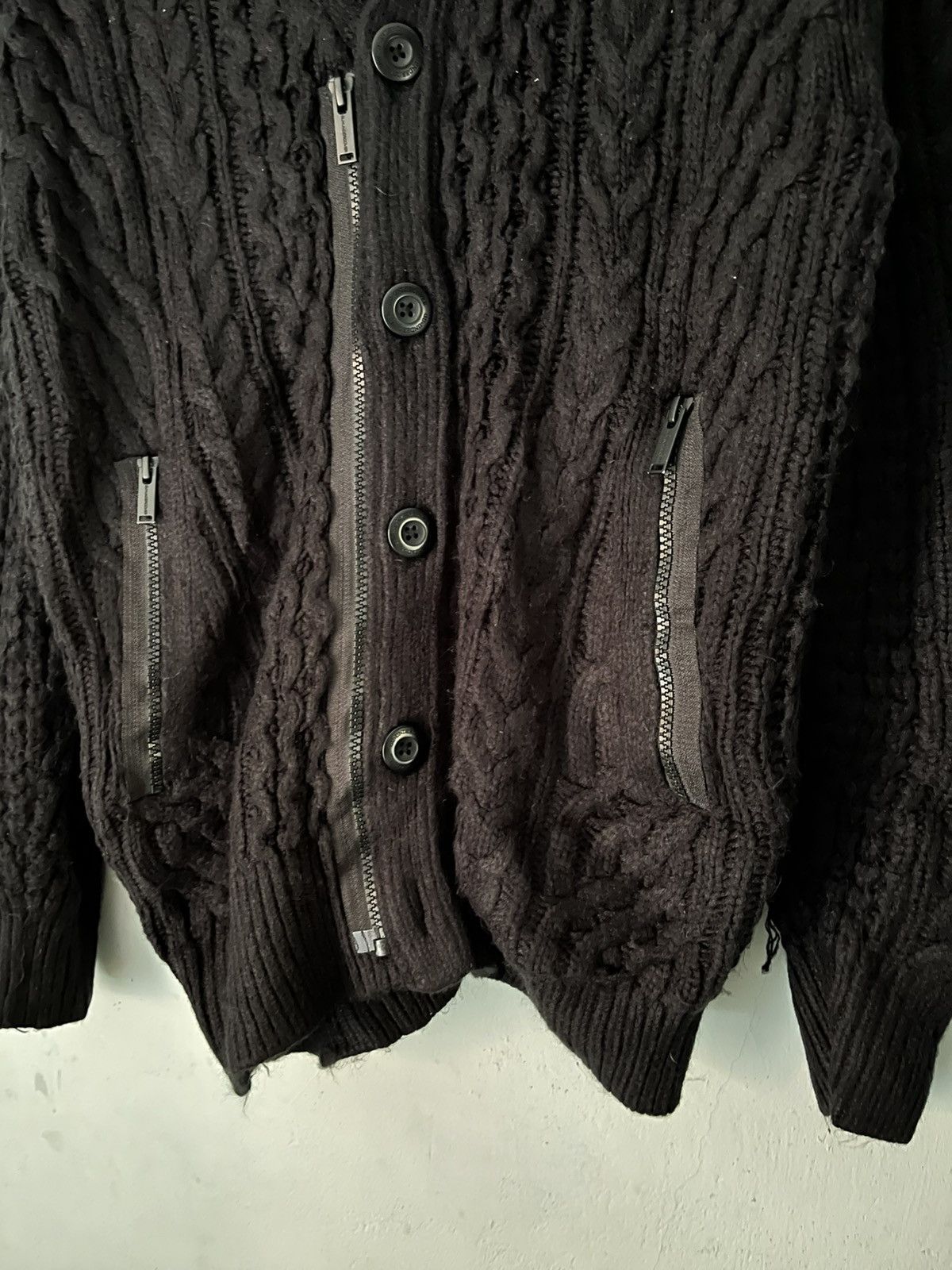 Undercover Undercover Cable knitted cashmere multi zip cardigan Size US S / EU 44-46 / 1 - 4 Thumbnail