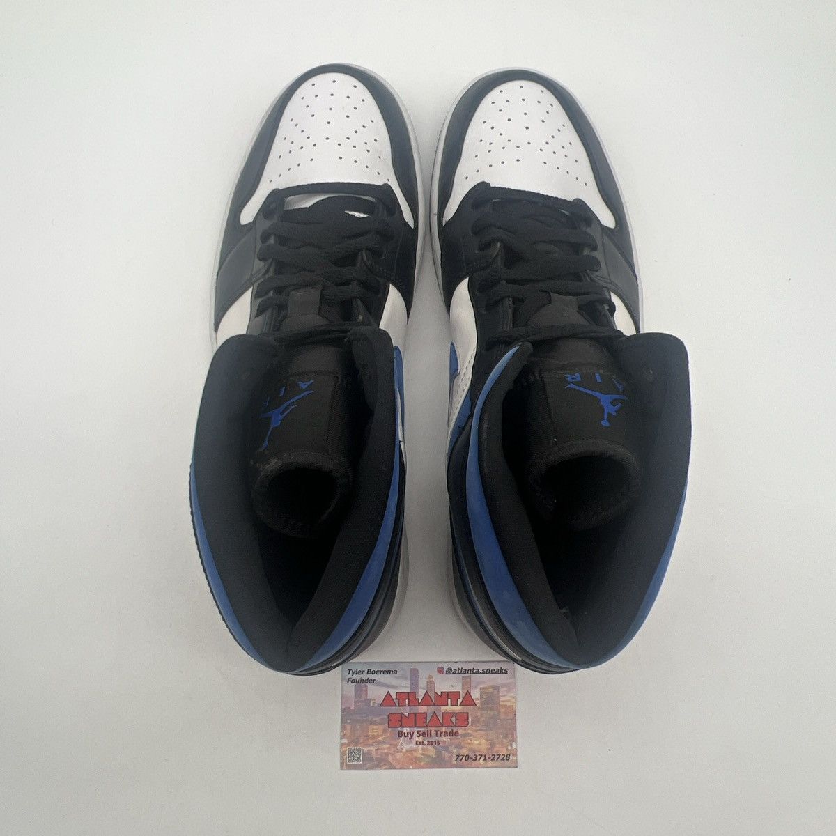 Nike Air Jordan 1 Mid racer blue Size US 13 / EU 46 - 6 Thumbnail