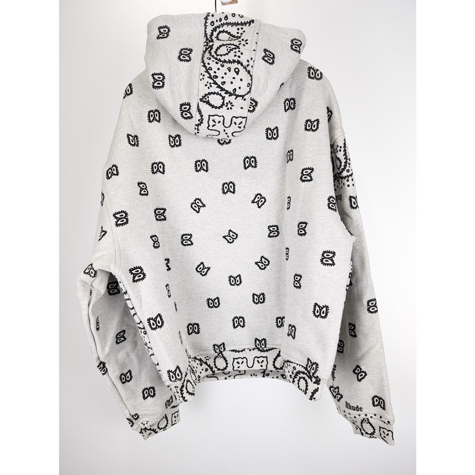 Rhude o1rshd1 Rhude Bandana Hoodie in Heather Grey Size US XL / EU 56 / 4 - 11 Thumbnail
