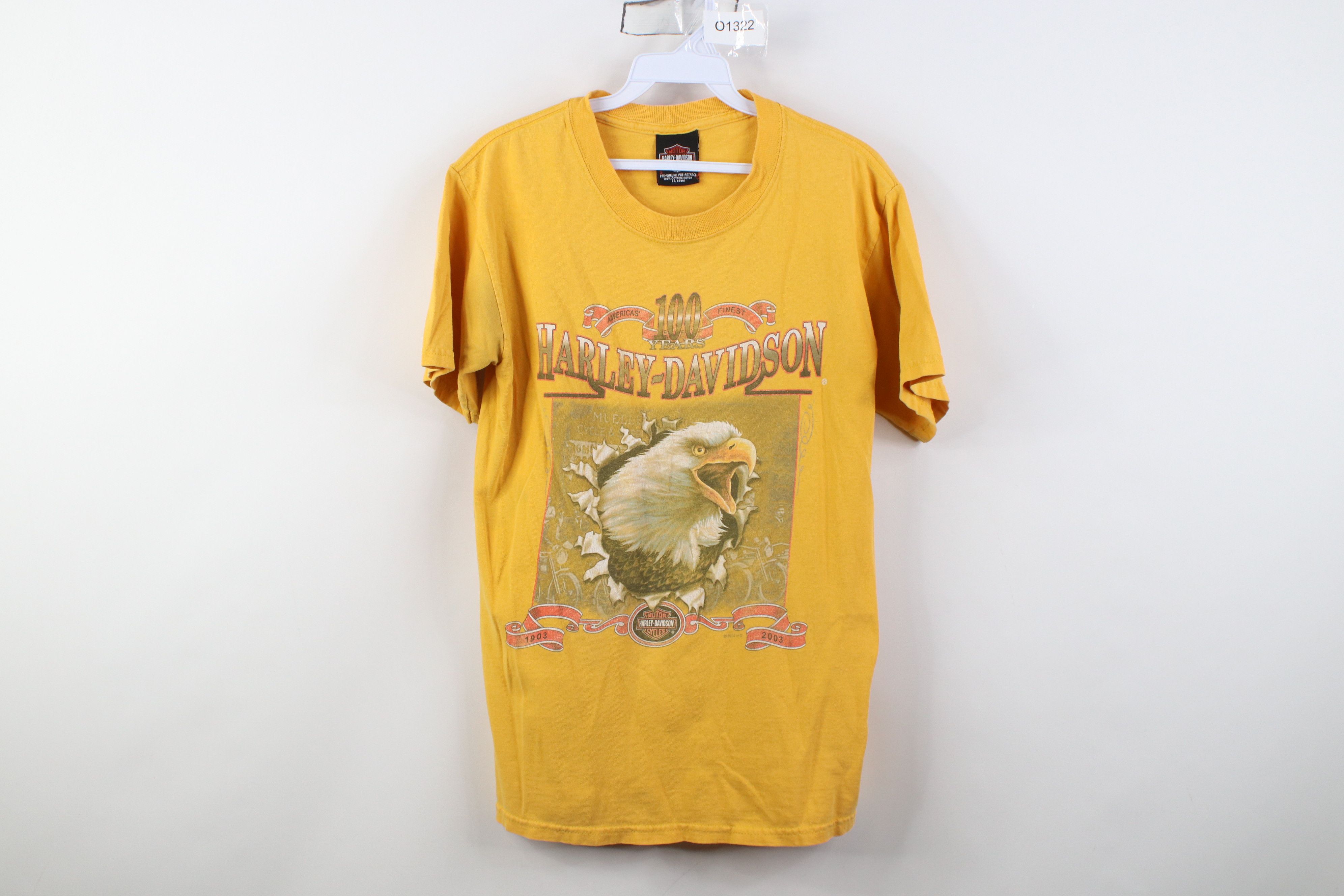 Harley Davidson Vintage Y2K 2003 Harley Davidson Anniversary Eagle T-Shirt Size US S / EU 44-46 / 1 - 1 Thumbnail