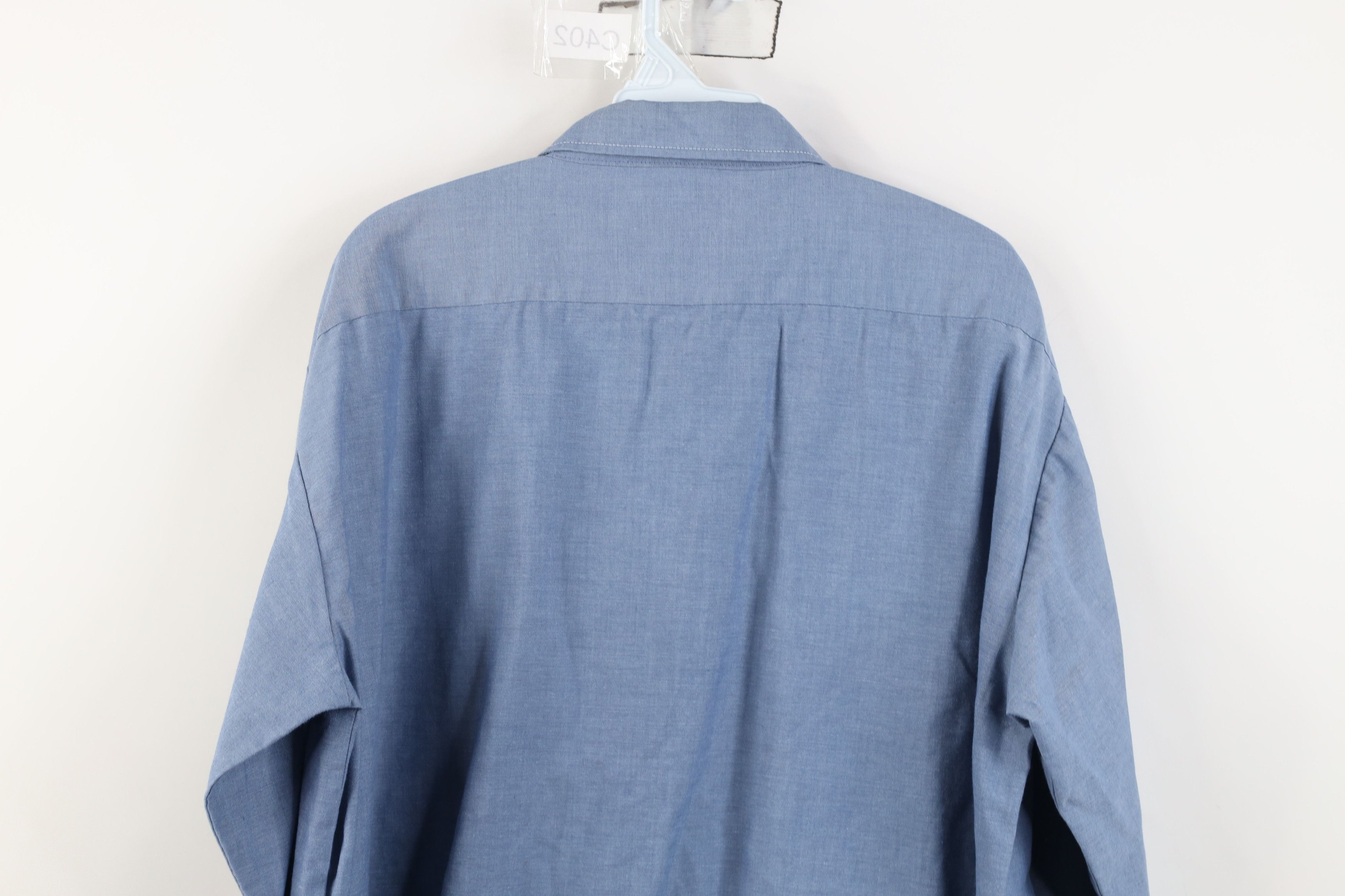Dickies Vintage 90s Dickies Chambray Mechanic Button Shirt Workwear Size US L / EU 52-54 / 3 - 14 Thumbnail