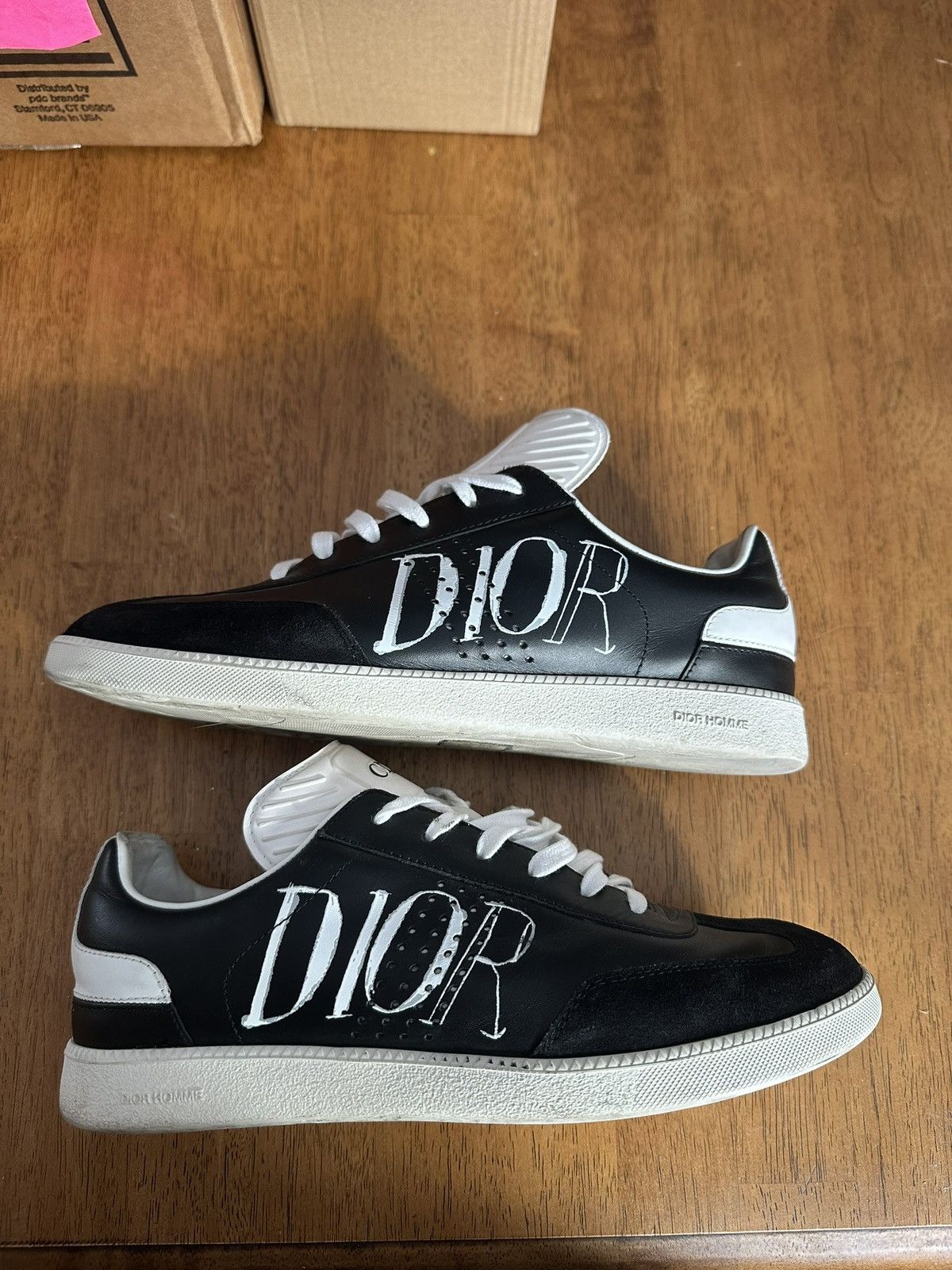 Dior Men’s Christian Dior Homme B01 Black Leather Sneakers EU 39 Size US 7.5 / EU 40-41 - 1 Thumbnail