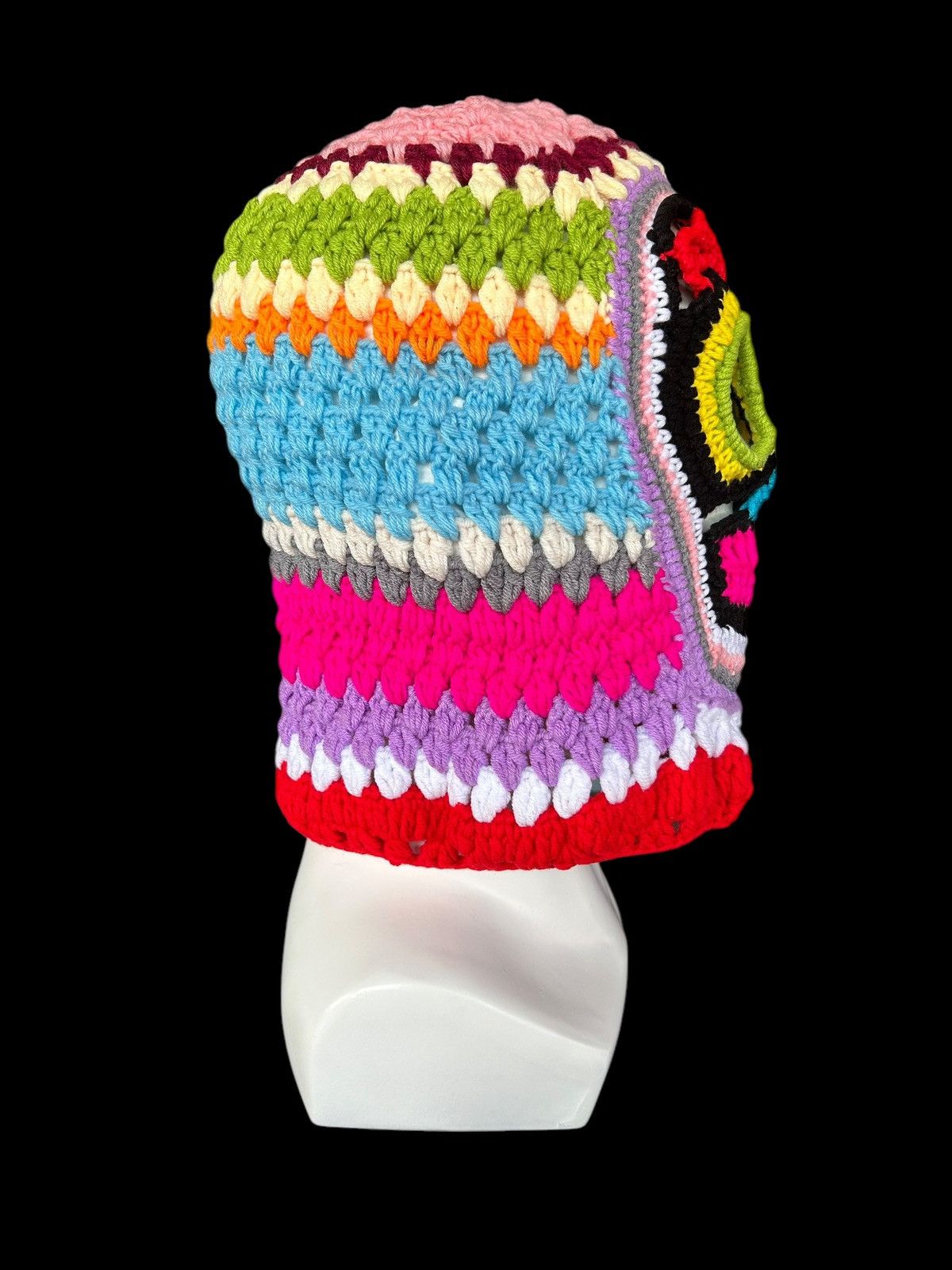 Japanese Brand × Kapital × Vintage Very Rare Crochet Knitted Handmade Balaclava Masked ☠️☠️ Size ONE SIZE - 5 Thumbnail