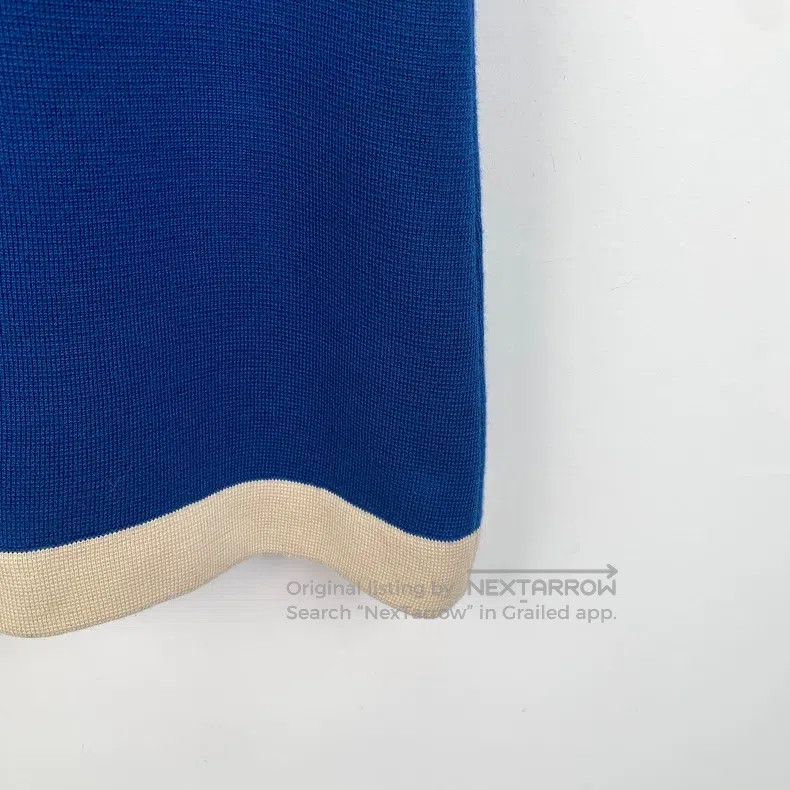 Gucci Gucci Dark blue logo embroidered wool round neck sleeveles Size S / US 4 / IT 40 - 4 Thumbnail