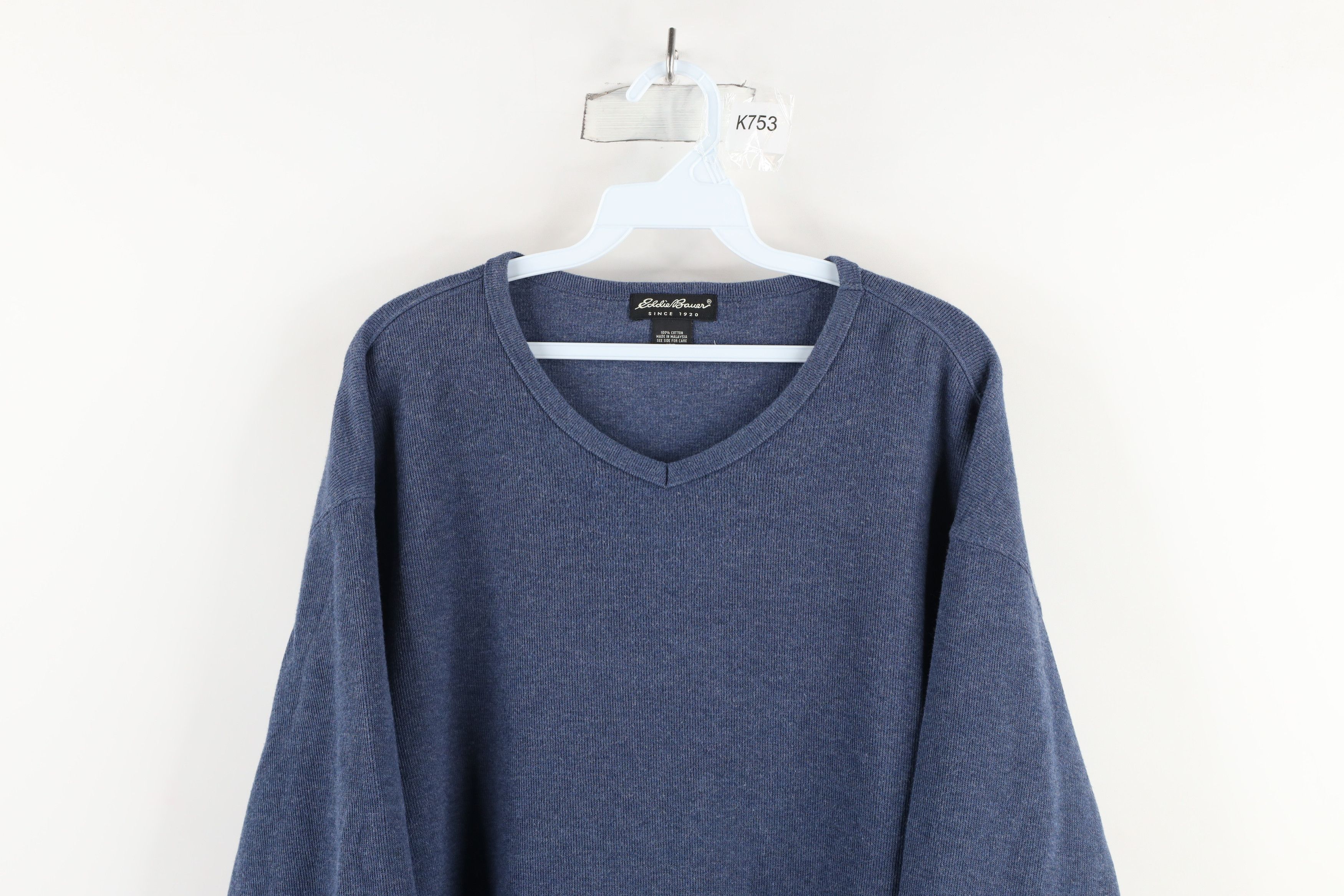 Eddie Bauer × Vintage Vintage 90s Eddie Bauer Heavyweight Ribbed Knit T-Shirt Size US XXL / EU 58 / 5 - 2 Thumbnail