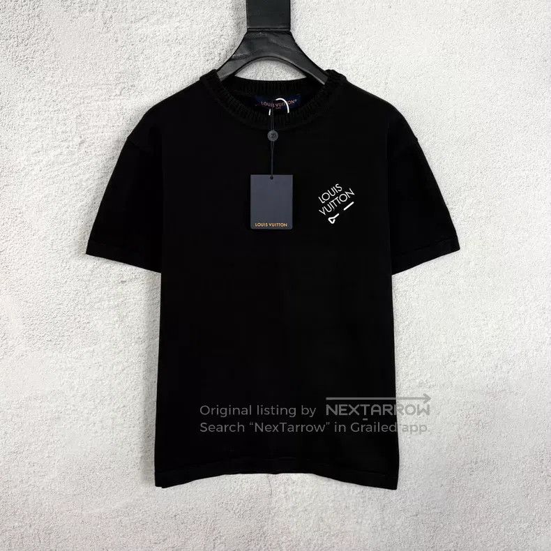 Louis Vuitton Louis Vuitton Embroidered monogrammed black pin knit short Size US S / EU 44-46 / 1 - 1 Thumbnail