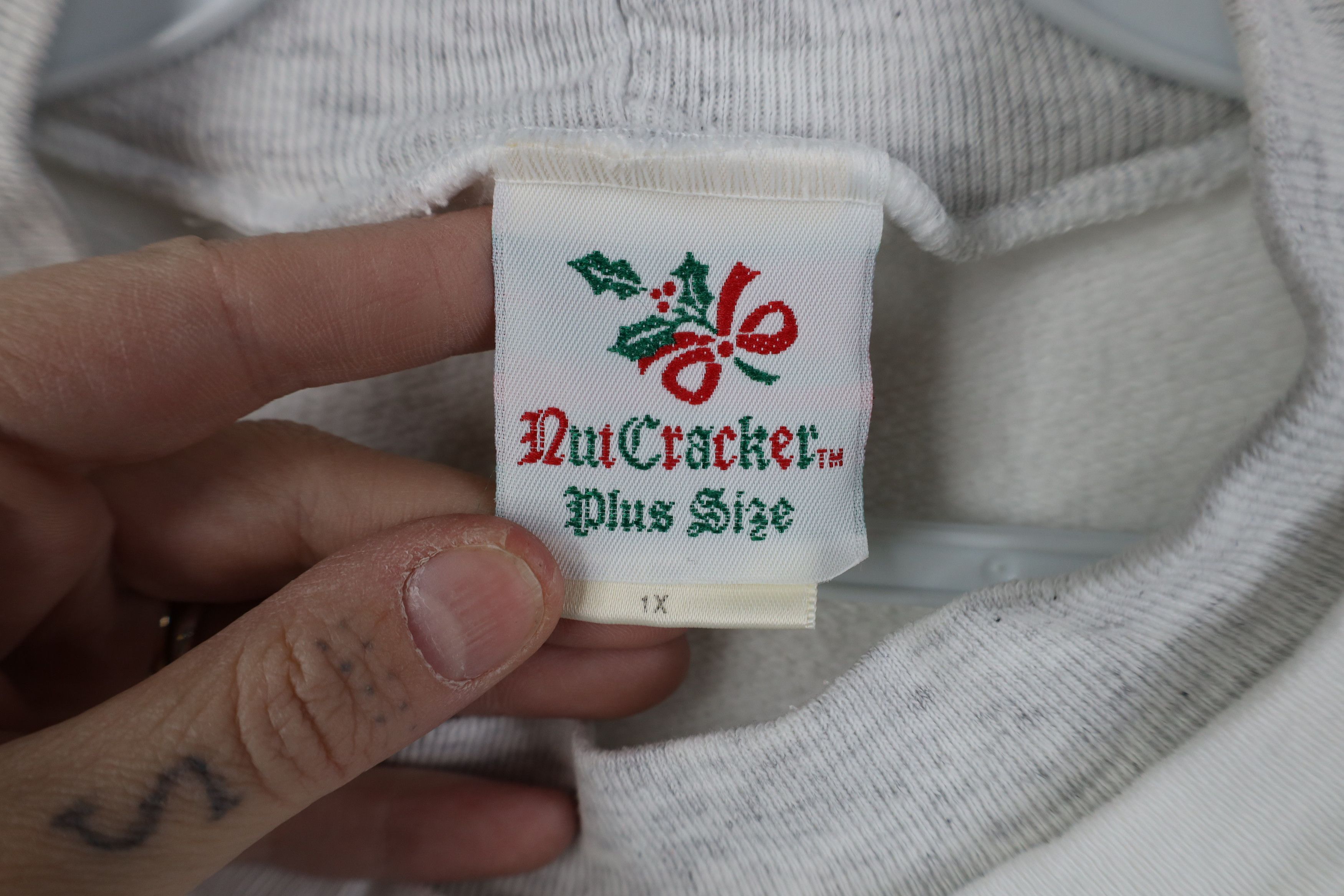 Vintage Vintage 90s Streetwear Winter Snowflakes Sweatshirt White Size XL / US 12-14 / IT 48-50 - 8 Thumbnail