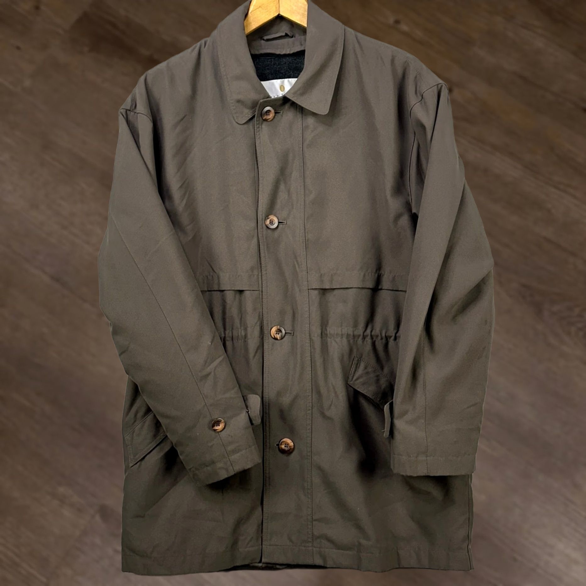 Bill Blass Bill Blass Mens Brown Full Zip Wool Lined Field Coat Trench Coat Size M Size US L / EU 52-54 / 3 - 1 Thumbnail