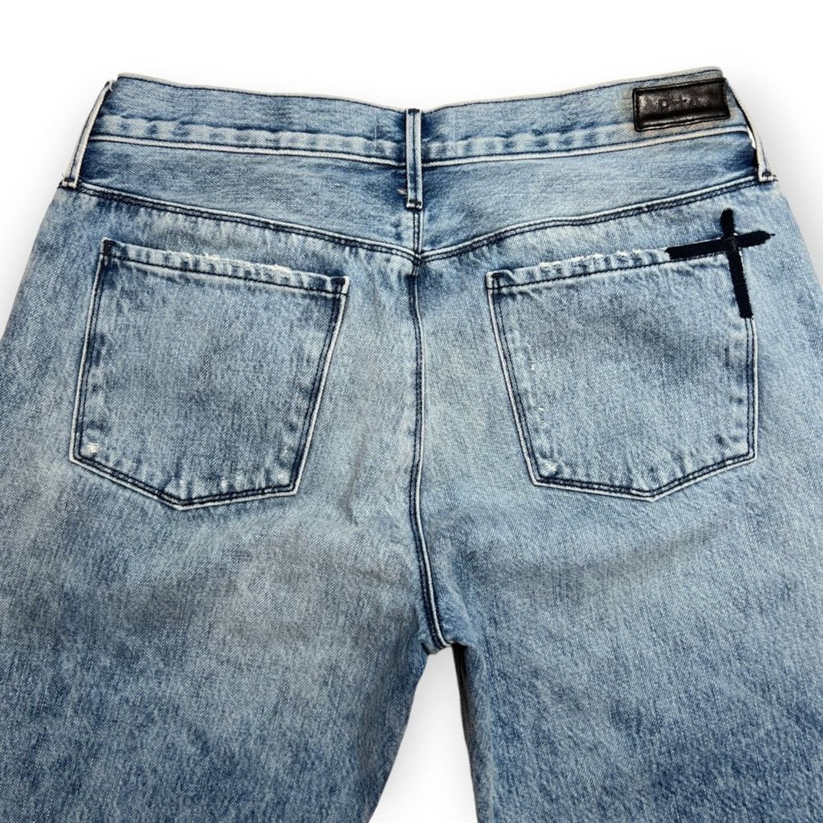 Rta RTA Ryder Straight Jeans Light Blue Frayed Hem Size 29 Size 29" - 14 Thumbnail