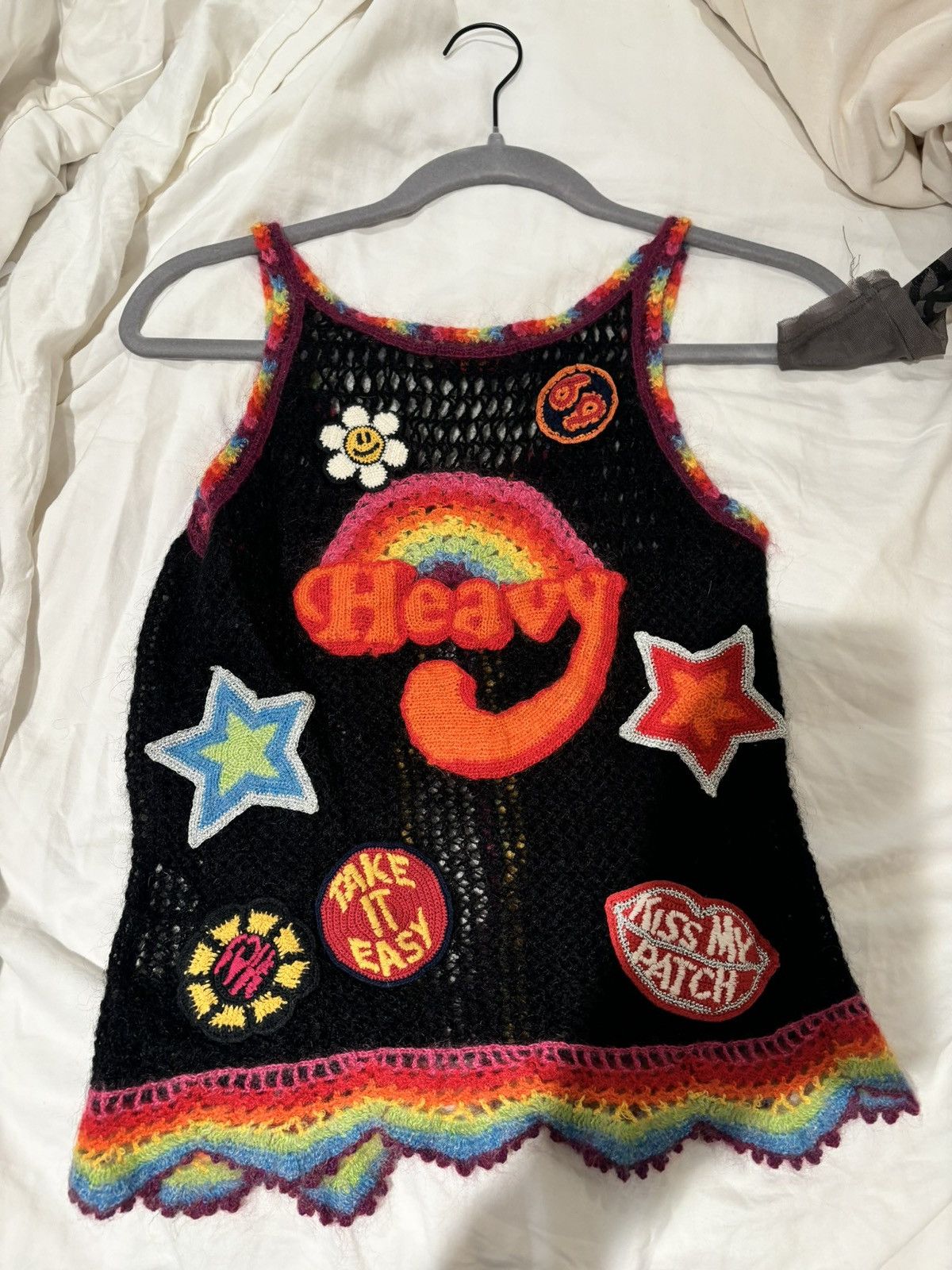 Hysteric Glamour Hysteric Glamour Patchword Knit Vest Size XS / US 0-2 / IT 36-38 - 2 Thumbnail