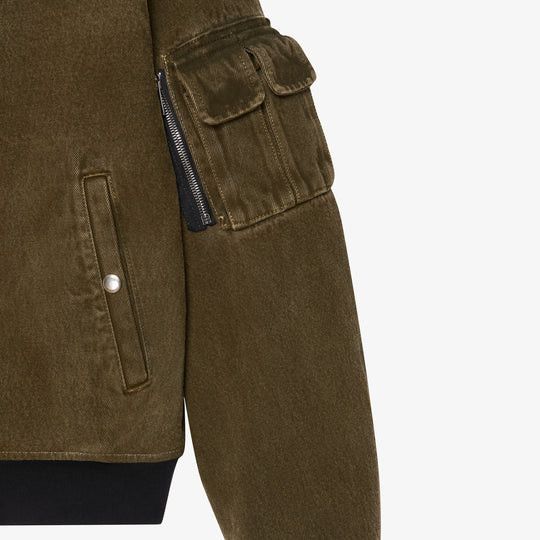 Givenchy o1w1db10325 Bomber Denim in Khaki Size US XL / EU 56 / 4 - 3 Thumbnail