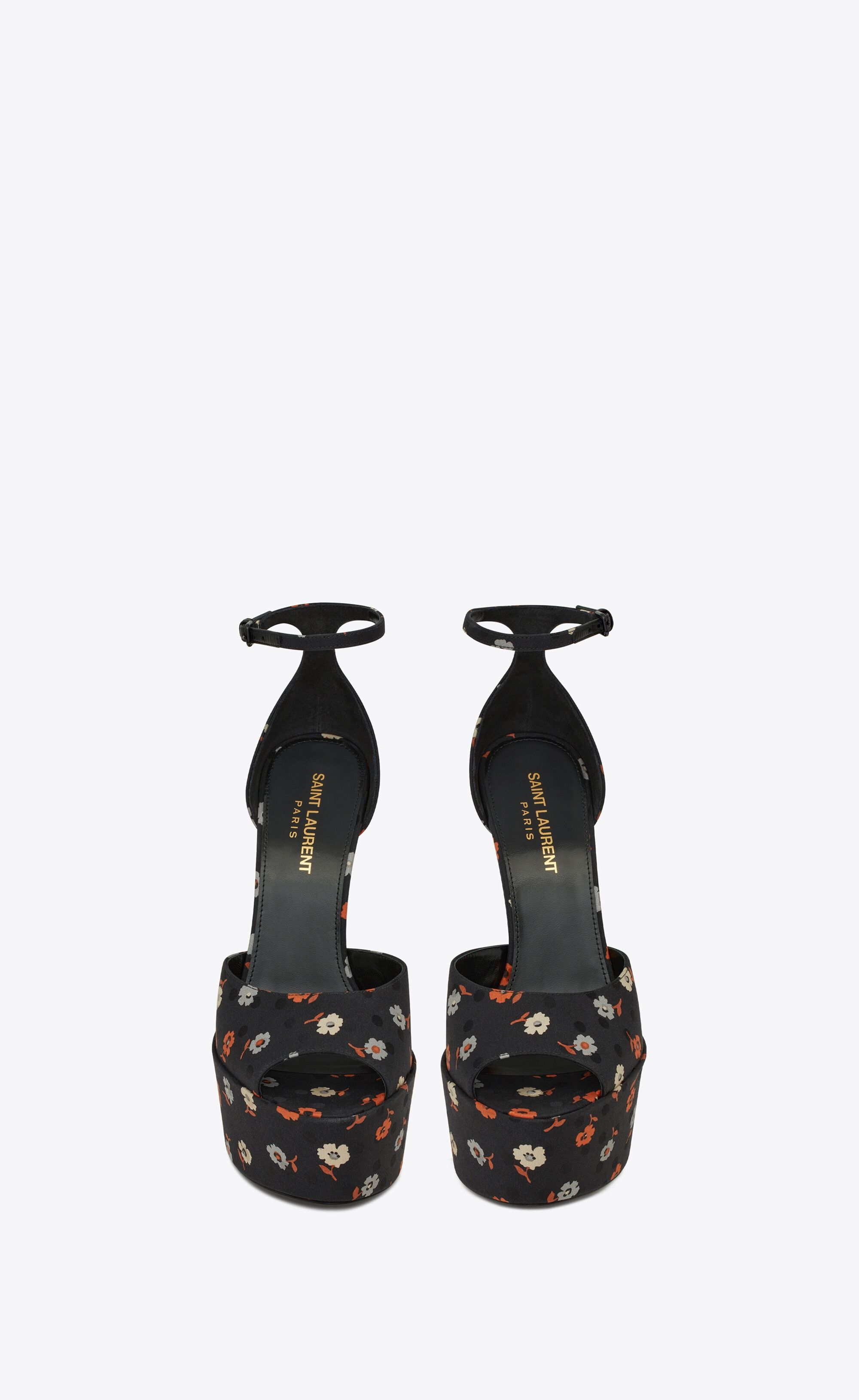 Saint Laurent Paris o1bcso1str0125 Jodie Platform Sandals in Black Size US 10 / IT 40 - 3 Thumbnail