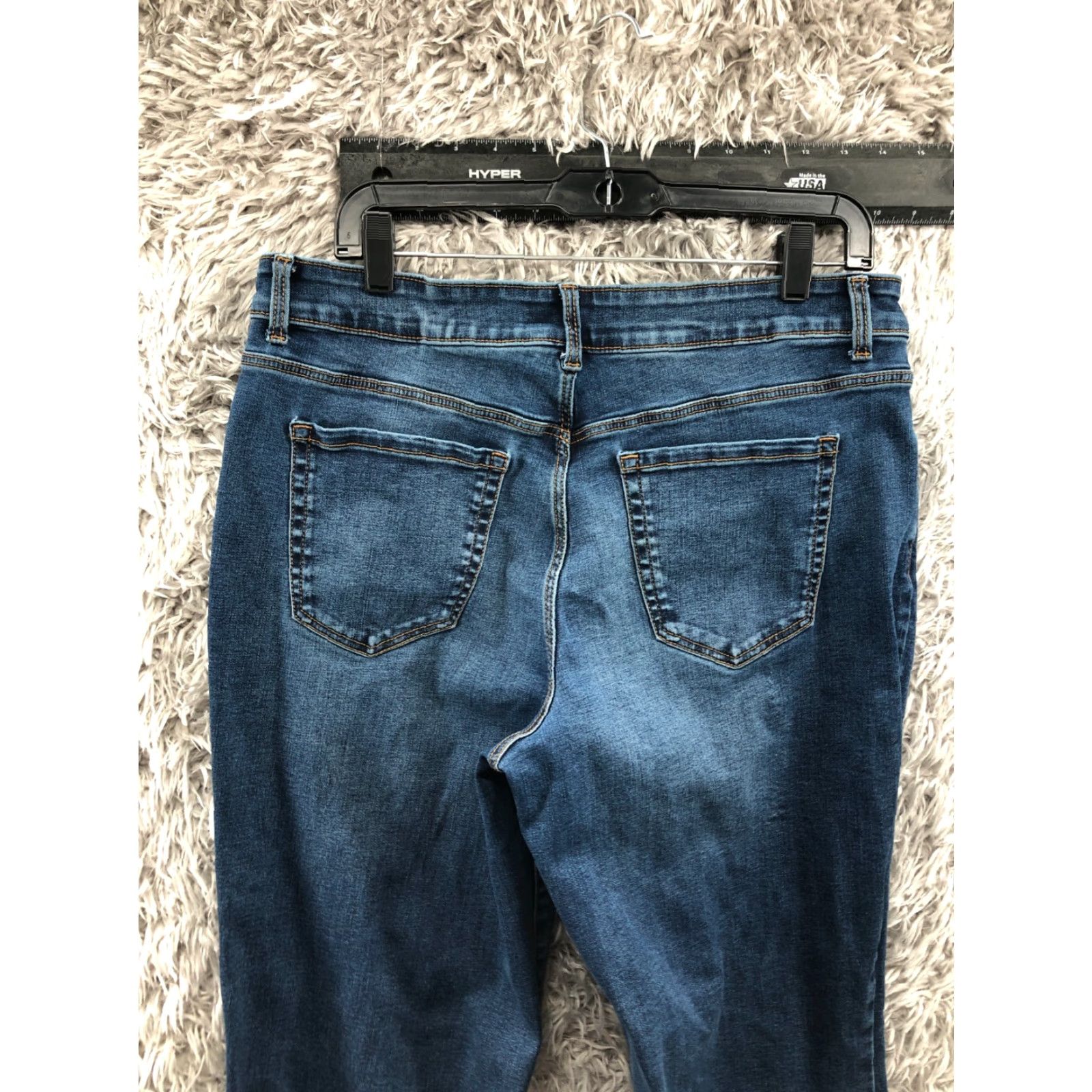 Vintage Falls Creek High Rise Flare Jeans Size 14 Womens Medium Wash Blue Size 36" / US 14 / IT 50 - 6 Thumbnail