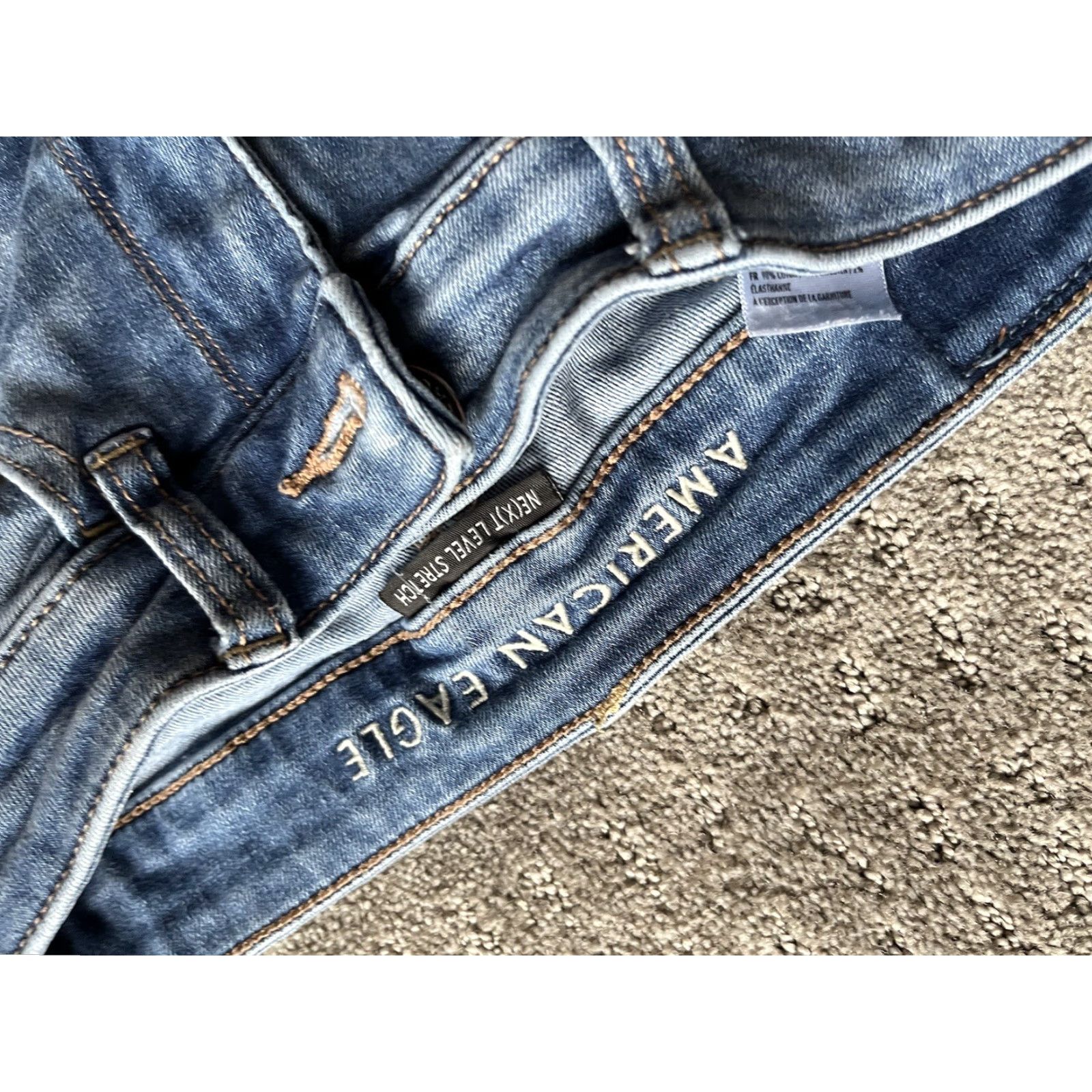 American Eagle Outfitters American Eagle Next Level Stretch Hi-Rise Jegging Jeans Light Wash Size 0 Adult Women Size 25" / US 0 / IT 36 - 6 Thumbnail
