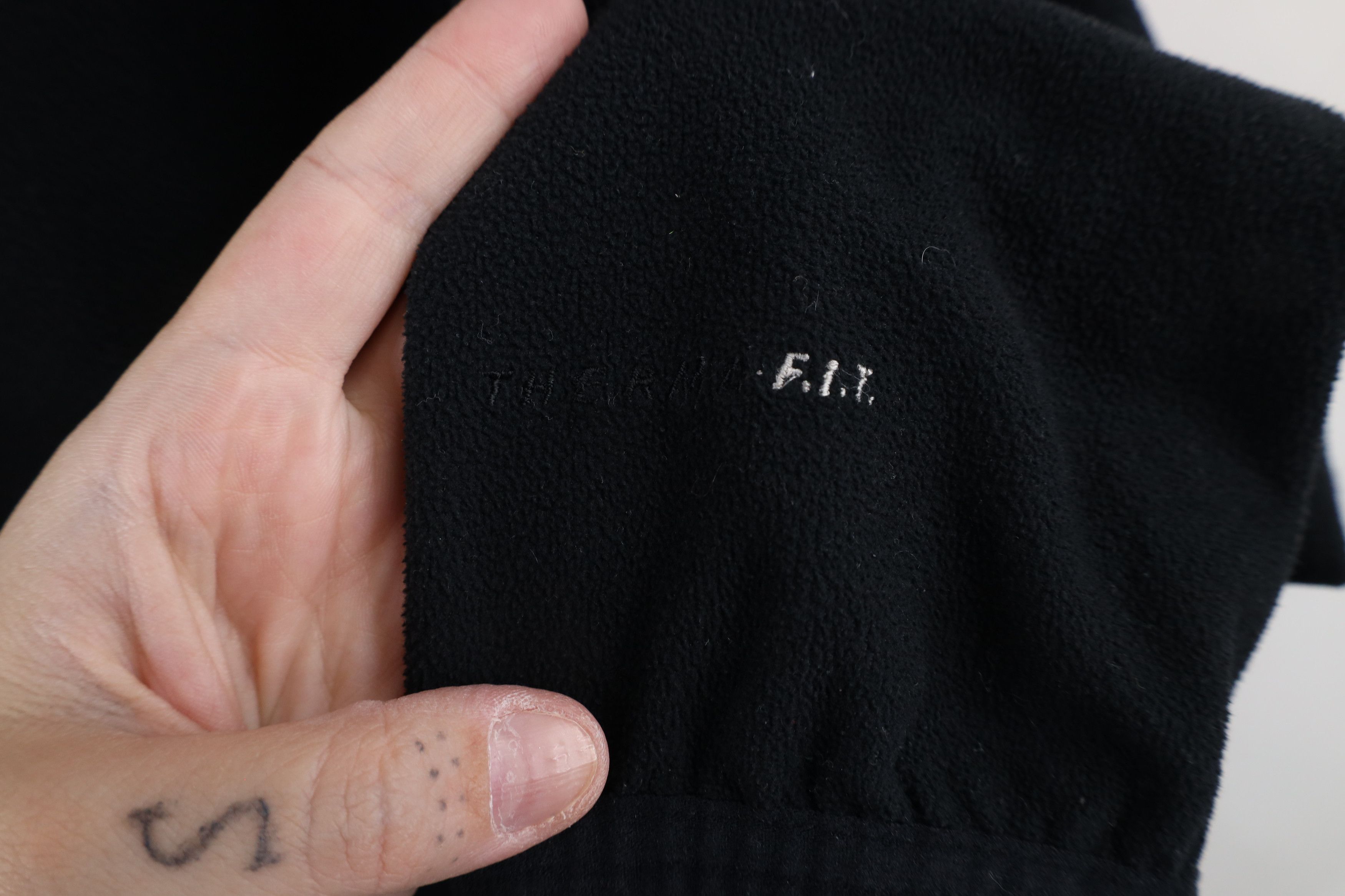 Nike × Vintage Vintage 90s Nike Scott Mini Swoosh Half Zip Fleece Sweater Size US M / EU 48-50 / 2 - 5 Thumbnail