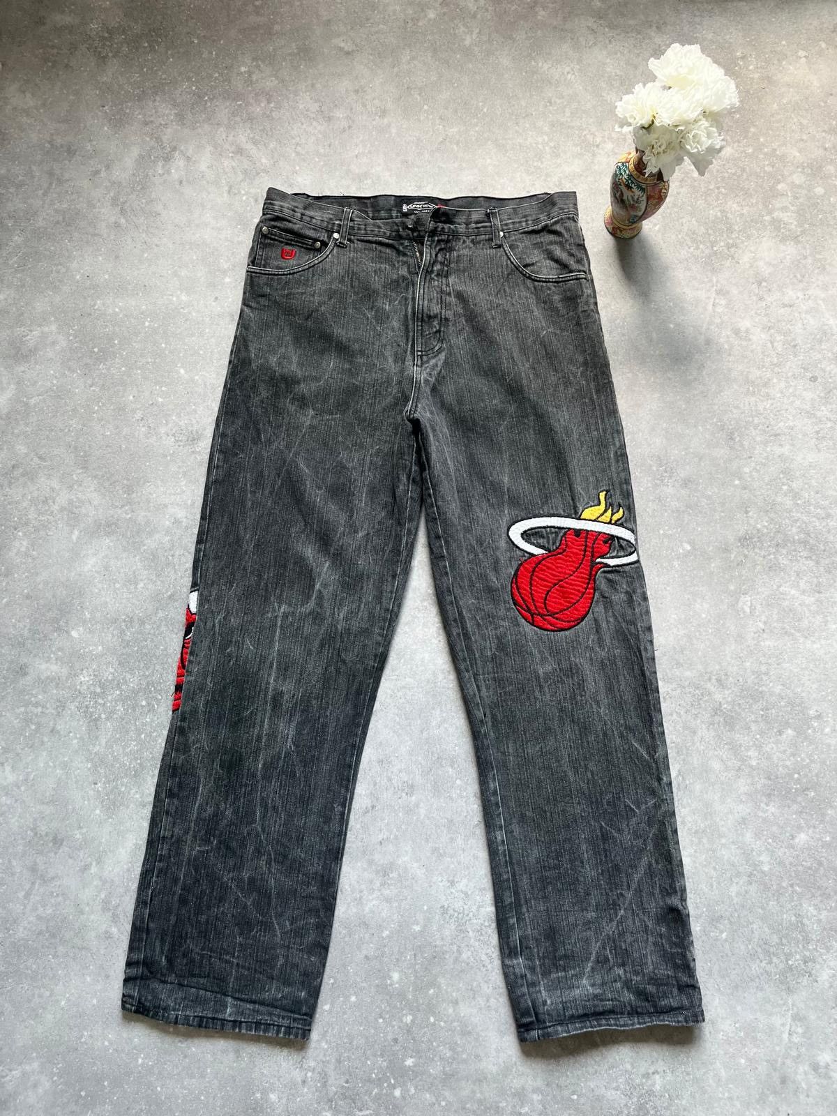 NBA × Southpole UNK Denim x NBA Miami Heats Baggy / Straight Jeans Pants Size US 34 / EU 50 - 1 Thumbnail