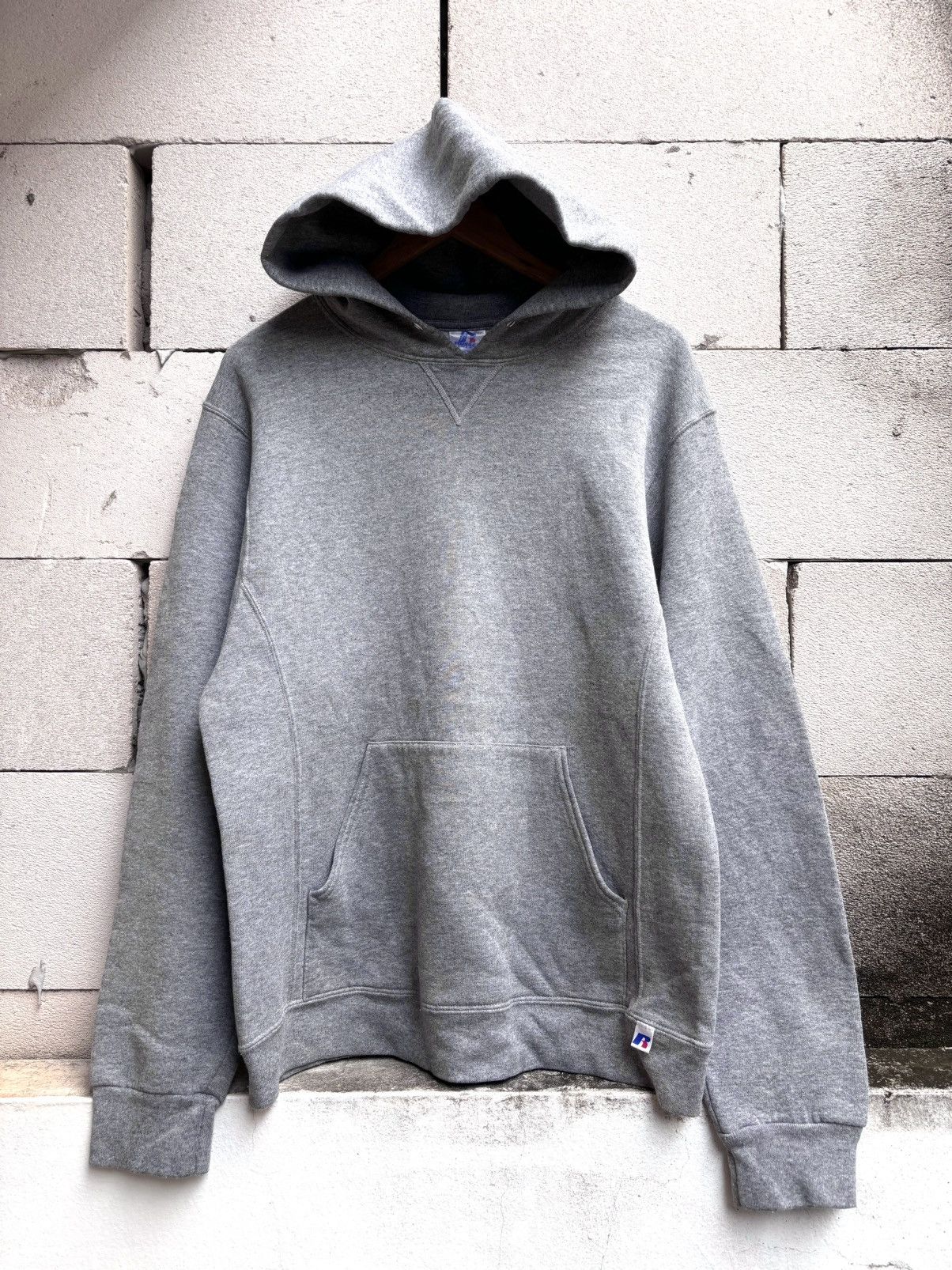 Vintage Vintage Grey Russell Athletic Hoodie Blank Size US M / EU 48-50 / 2 - 1 Thumbnail