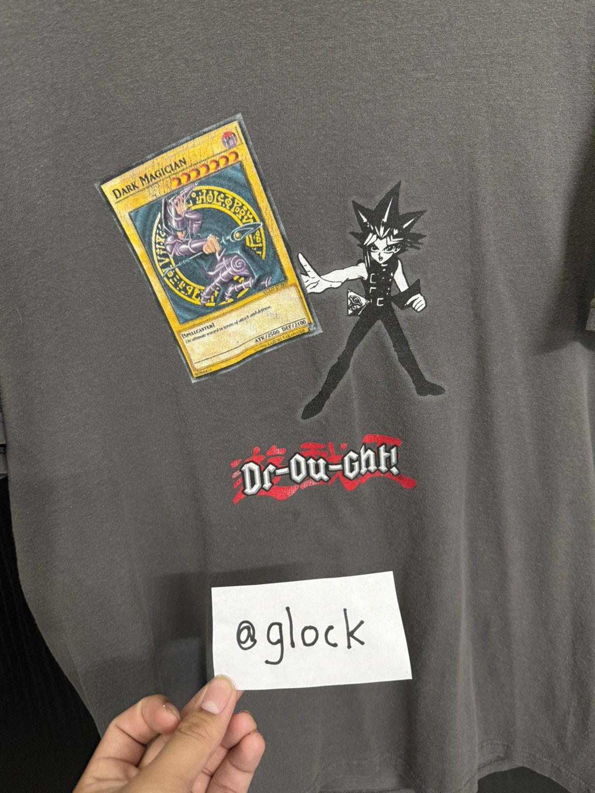 Japanese Brand Yu-Gi-Oh Drought Dark Magician Grey Tee Size Large Size US L / EU 52-54 / 3 - 11 Thumbnail