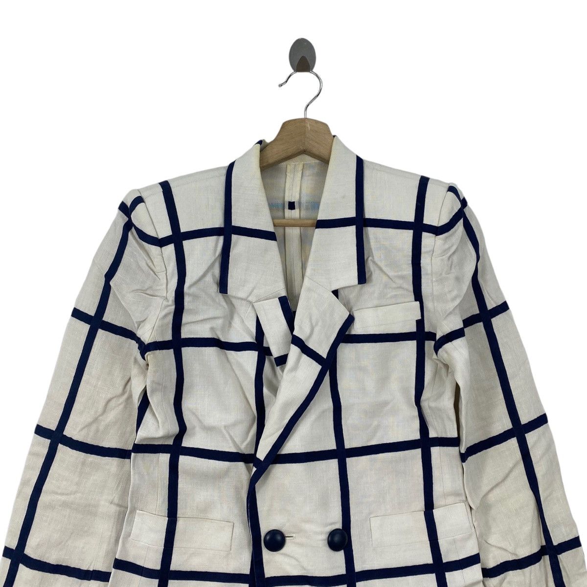 Japanese Brand KEIJI TUKADA Japanese Fashion Designer Check Tartan Blazer Size S / US 4 / IT 40 - 2 Thumbnail