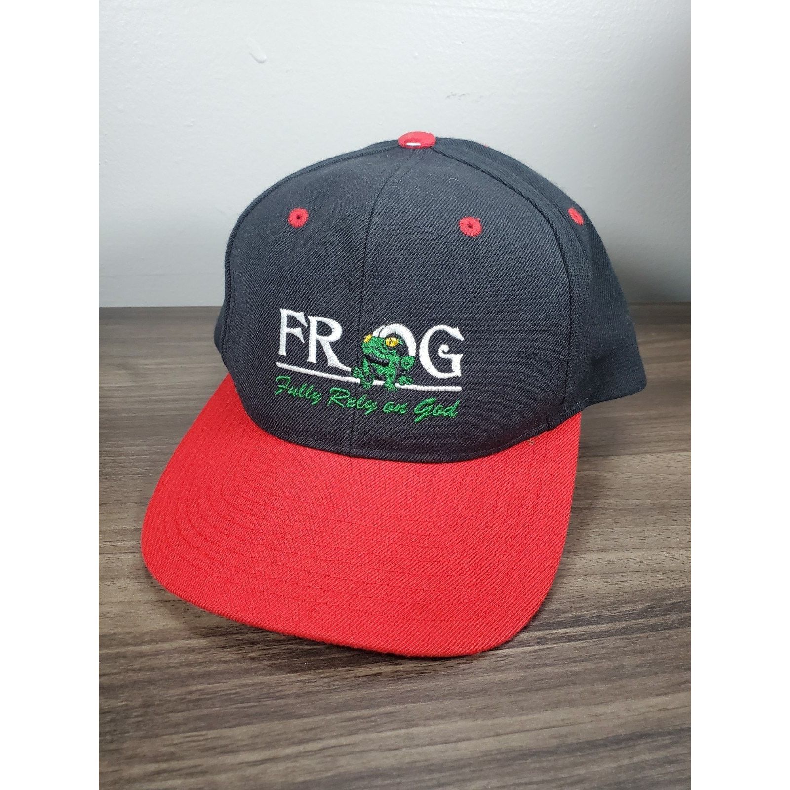 Vintage FROG Fully Rely On God Hat I Love Jesus Snapback Cap Black Size ONE SIZE - 1 Thumbnail