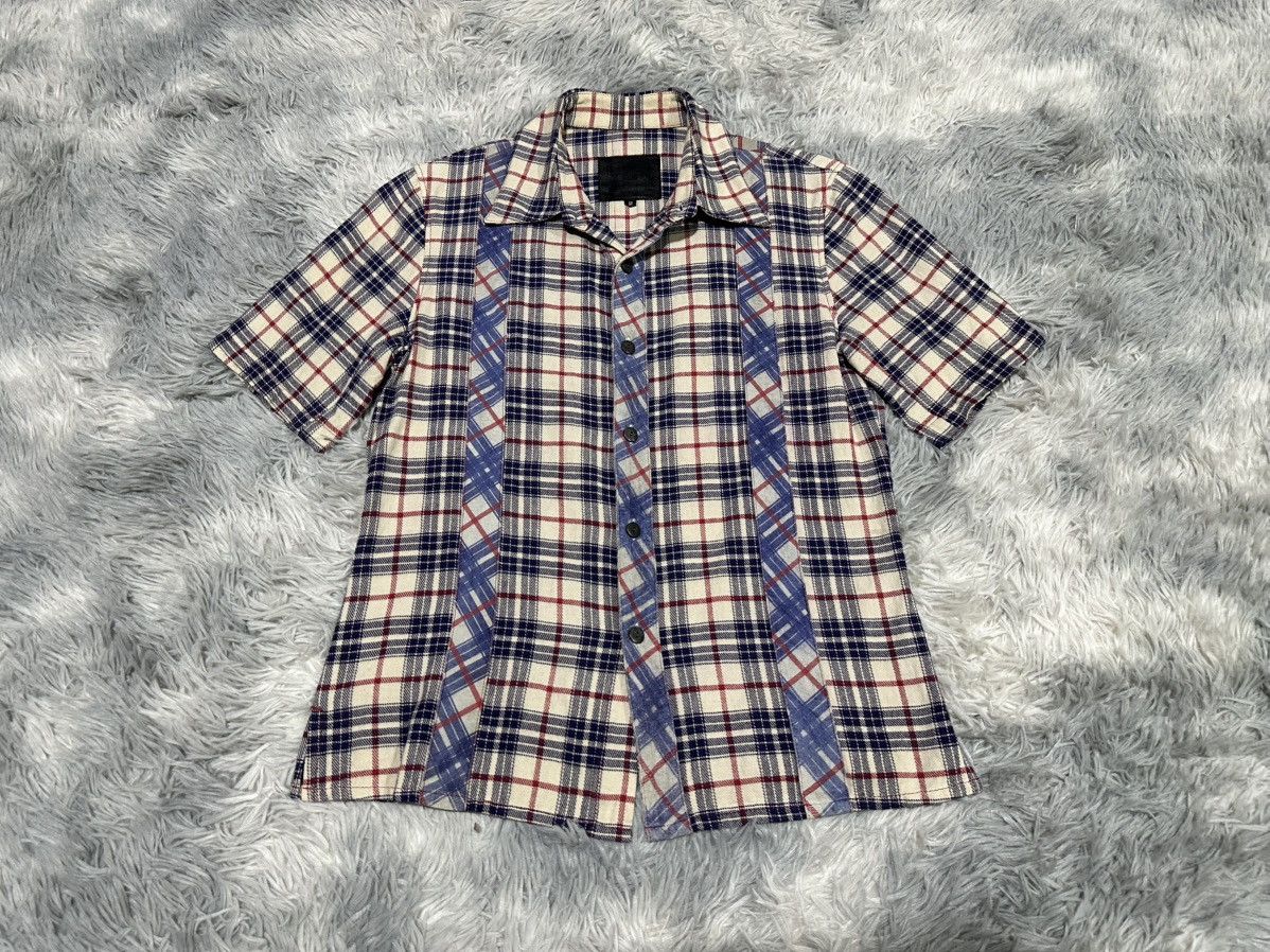 Isamu Katayama Backlash Check Flannel Calf Leather Shirt | Grailed