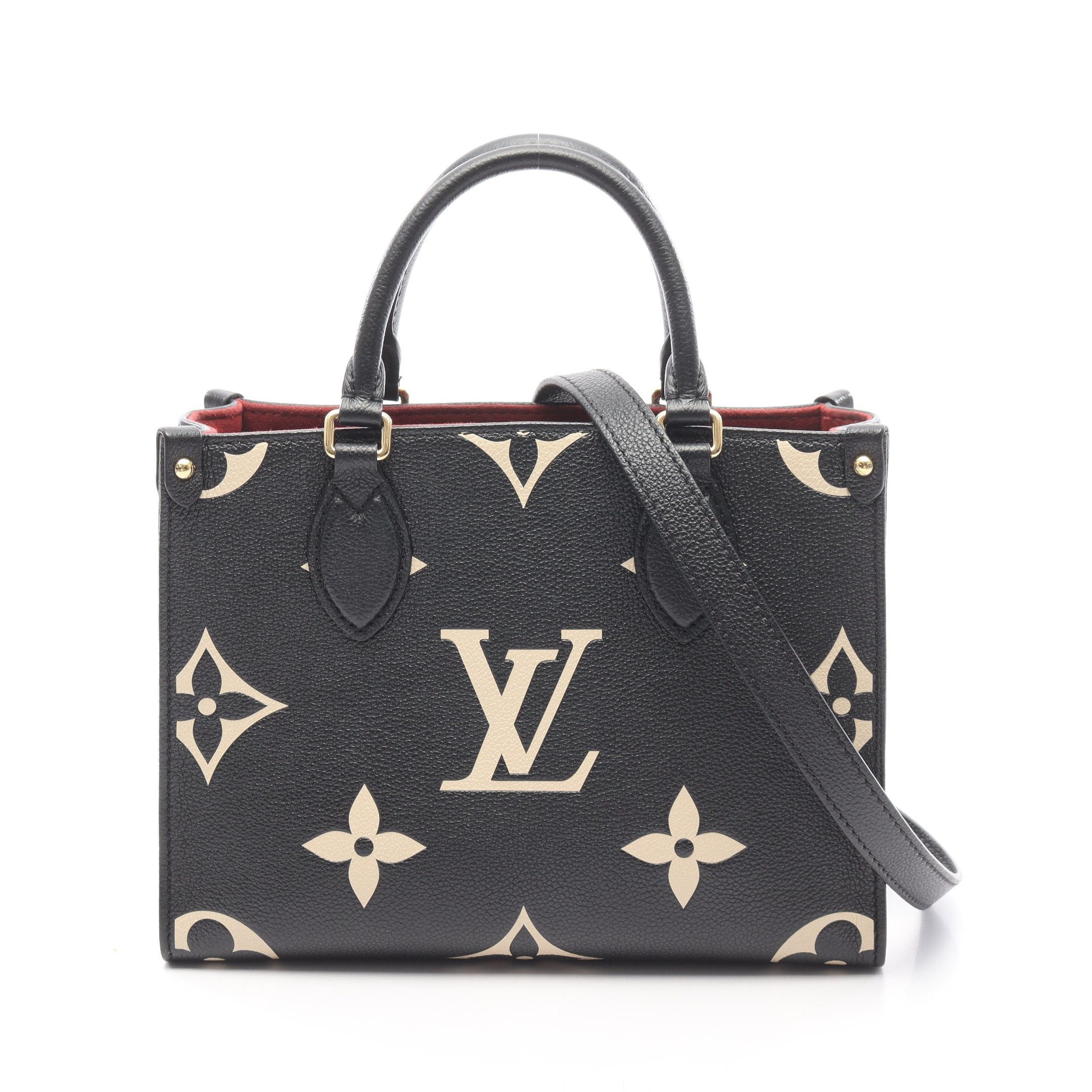 Louis Vuitton Louis Vuitton On-The-Go Pm Bicolor Monogram Empreinte Handbag Leather Black Beige Size ONE SIZE - 1 Thumbnail