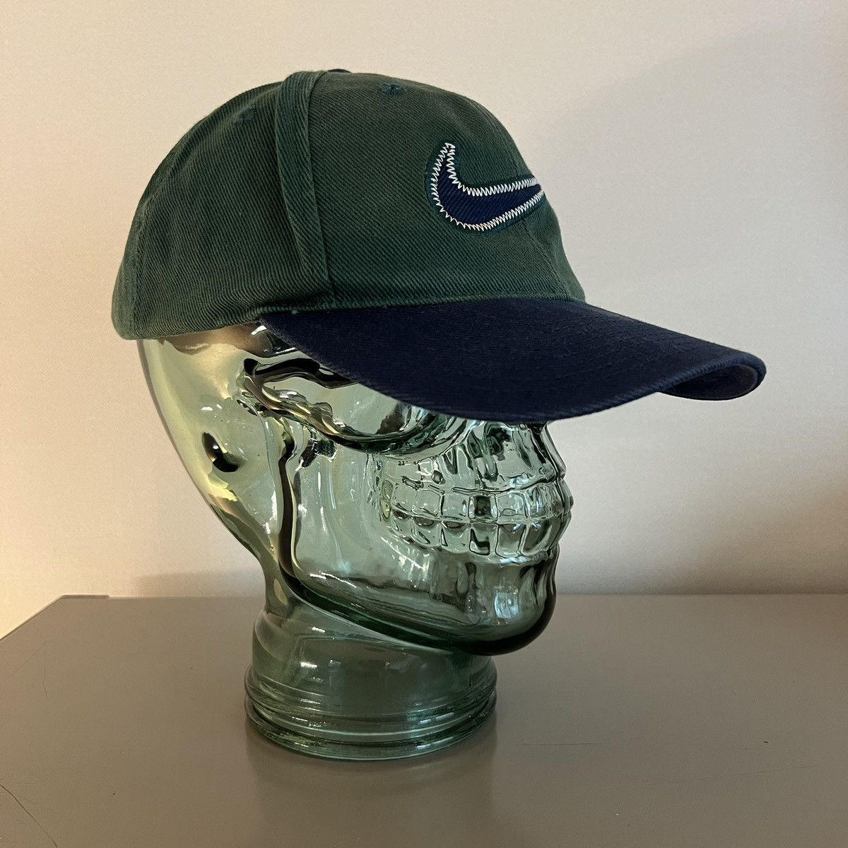 Nike Vintage 90s Nike Swoosh Applique Cap Size ONE SIZE - 8 Thumbnail