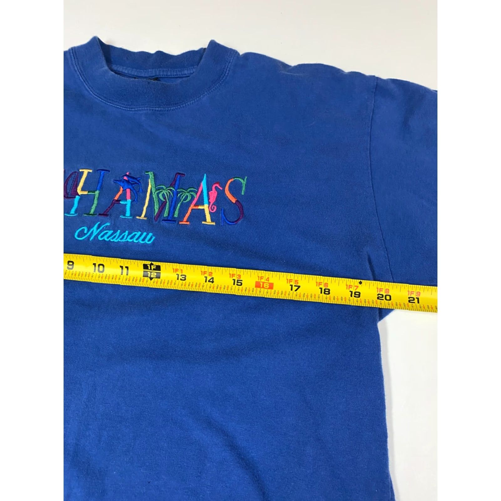 Vintage Dorissa Dorsett Bahamas Mens Shirt M Blue Short Sleeve Crew Neck Cotton Logo T-Shirt Regular Vintage No Size US M / EU 48-50 / 2 - 6 Thumbnail