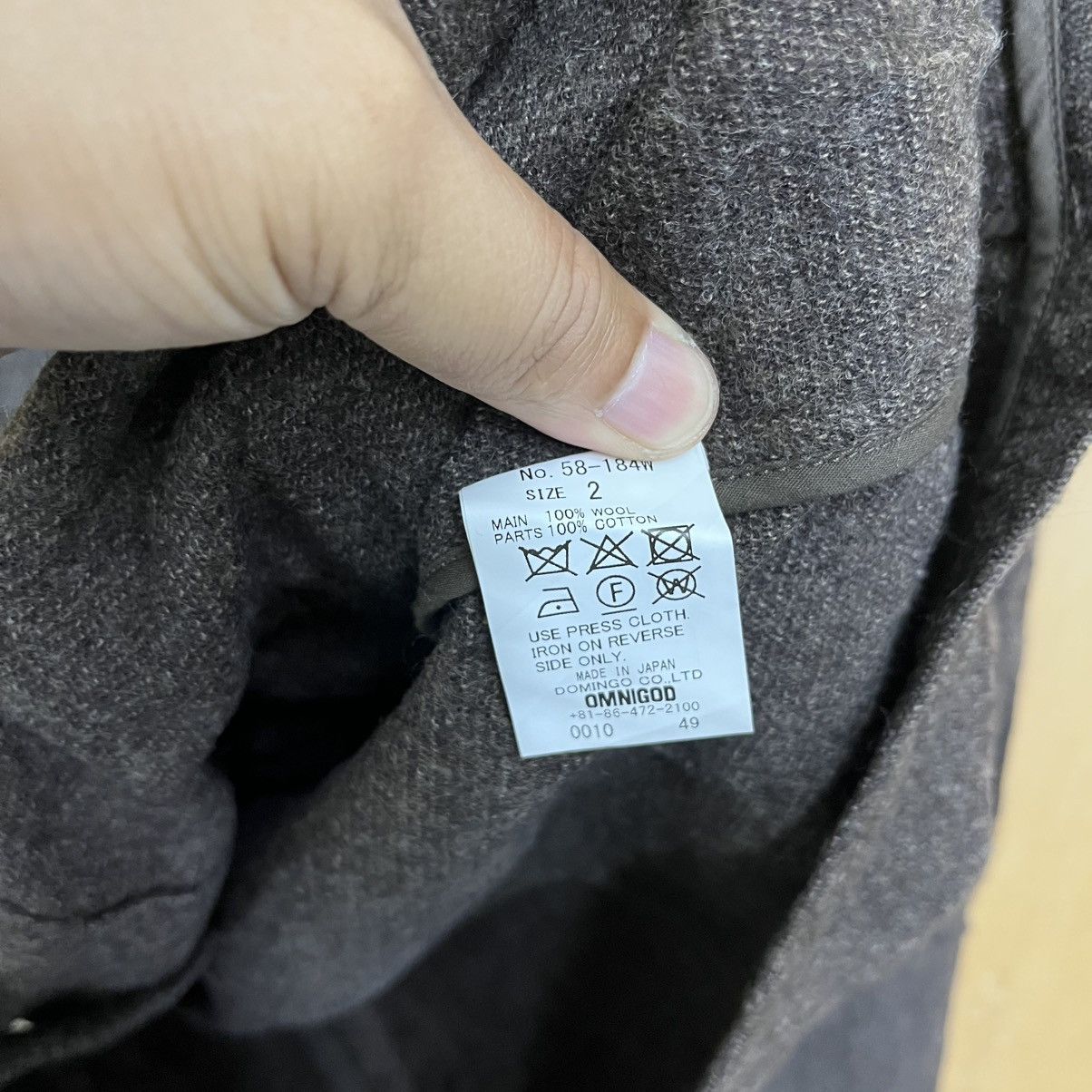 OMNIGOD Omnigod Wool Blend Garment Made In Japan Button Coat Jacket Size US M / EU 48-50 / 2 - 15 Thumbnail