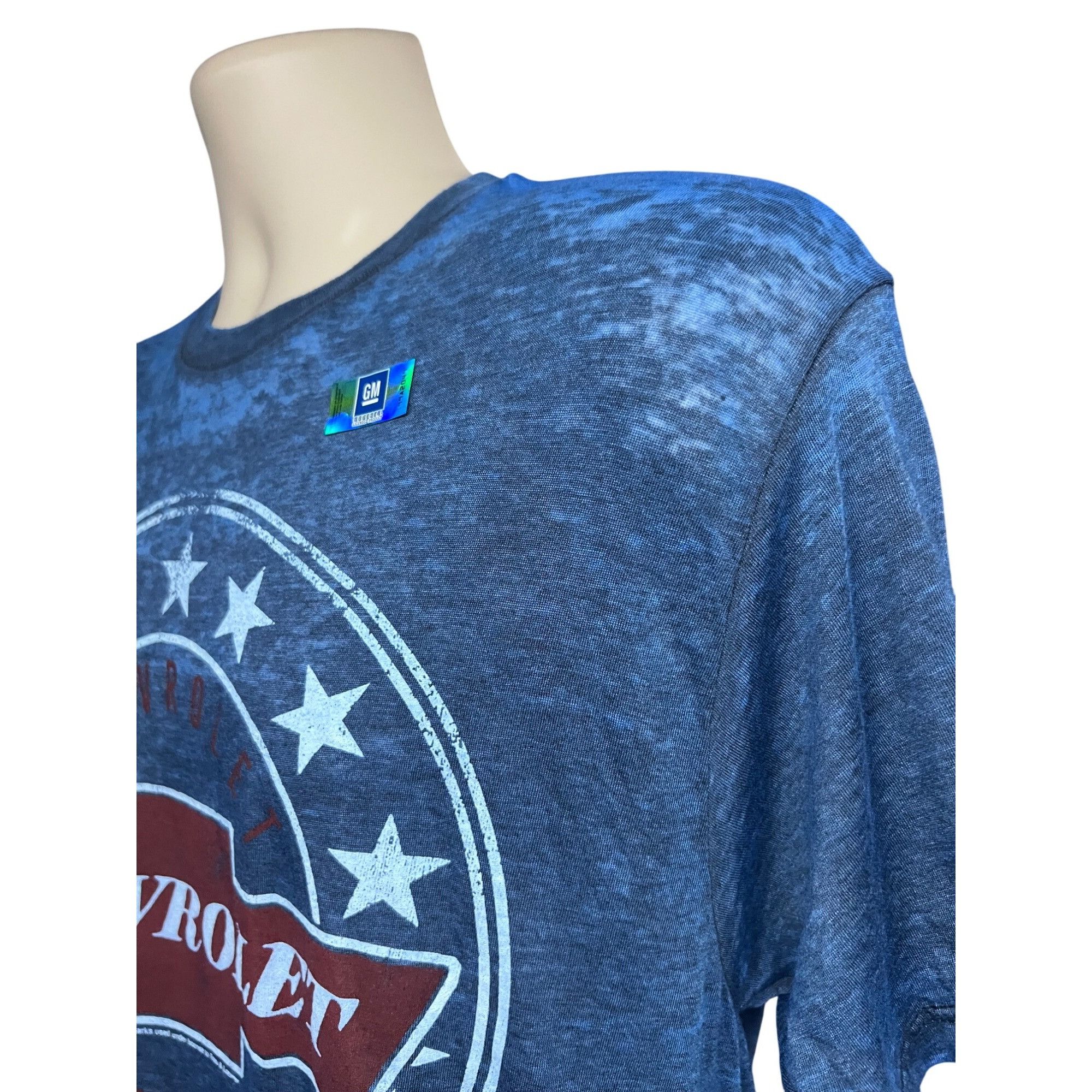 Chevrolet GM Official Licensed Chevy Bowtie Mens Blue Heather Tissue T Size US M / EU 48-50 / 2 - 5 Thumbnail