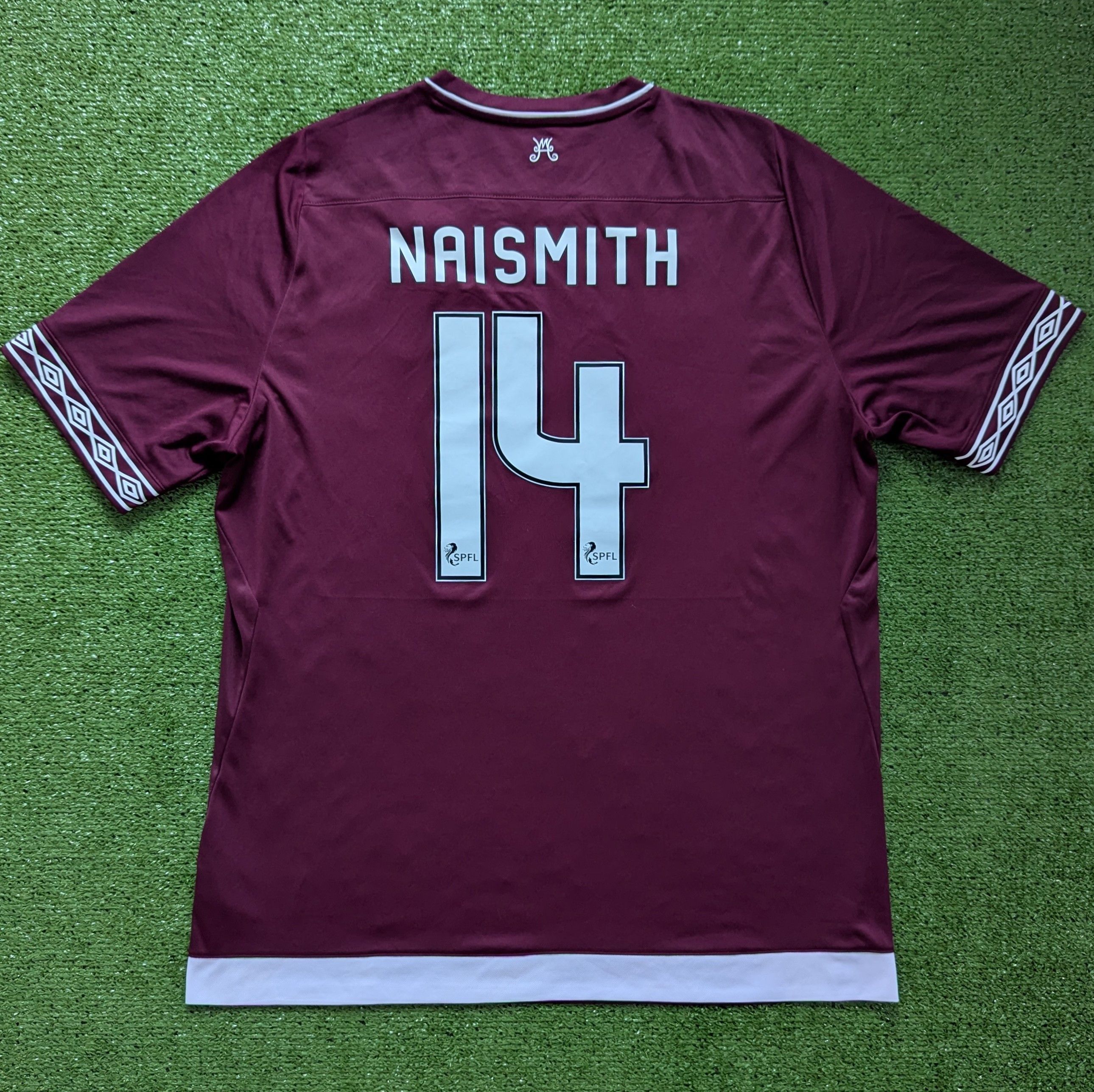 Umbro HEART OF MIDLOTHIAN 2018/2019 HOME FOOTBALL NAISMITH #14 Size US XL / EU 56 / 4 - 1 Thumbnail