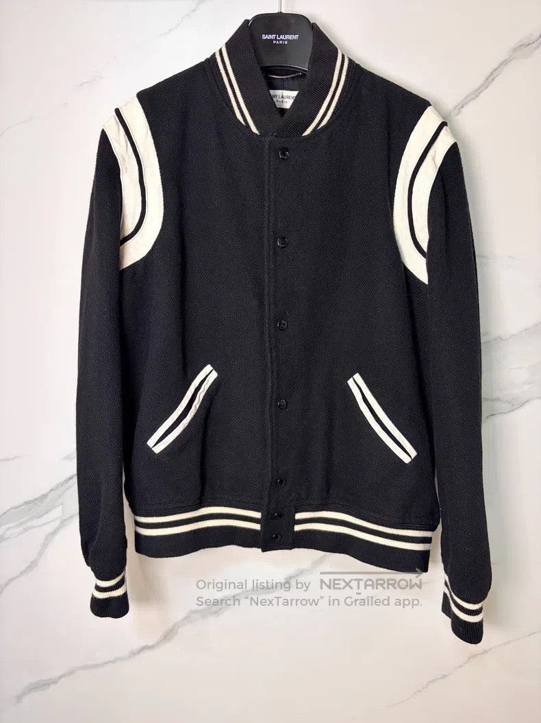Saint Laurent Paris Saint Laurent Paris Black and White Lamb Leather and Wool Size US XL / EU 56 / 4 - 1 Thumbnail