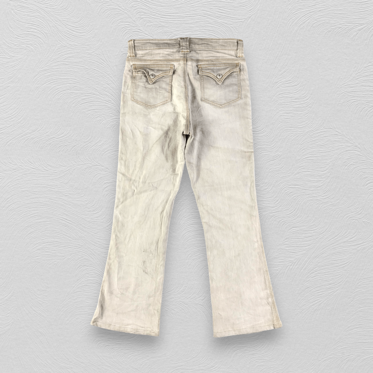 Japanese Brand Japanese Bush Pants Jeans Faded Gray Denim KJ1619 Size US 27 - 2 Thumbnail