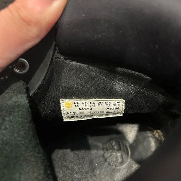 Timberland Timberlands All Black Logo Cuff Waterproof Boots Size US 6.5 / IT 36.5 - 5 Thumbnail