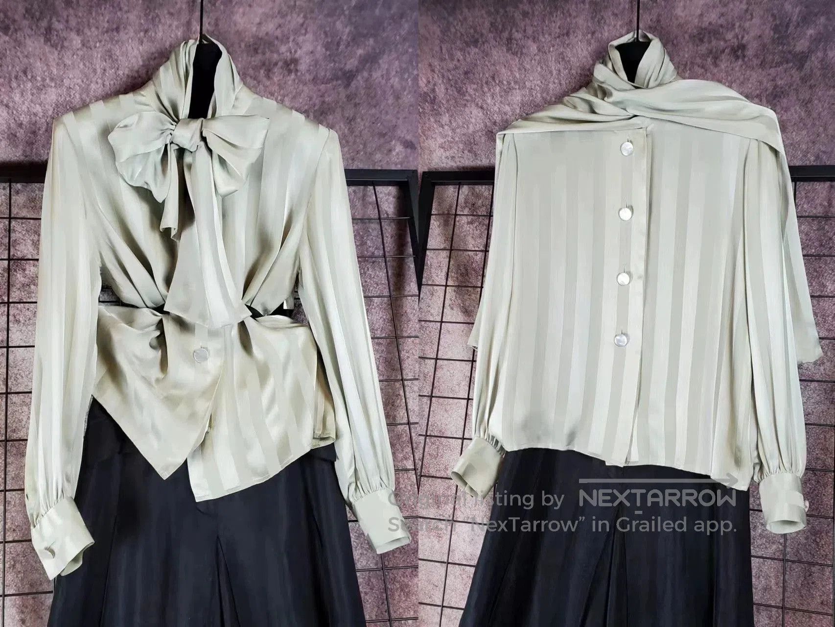 Givenchy Vintage Givenchy Silk Bow Blouse. Size US S / EU 44-46 / 1 - 1 Thumbnail