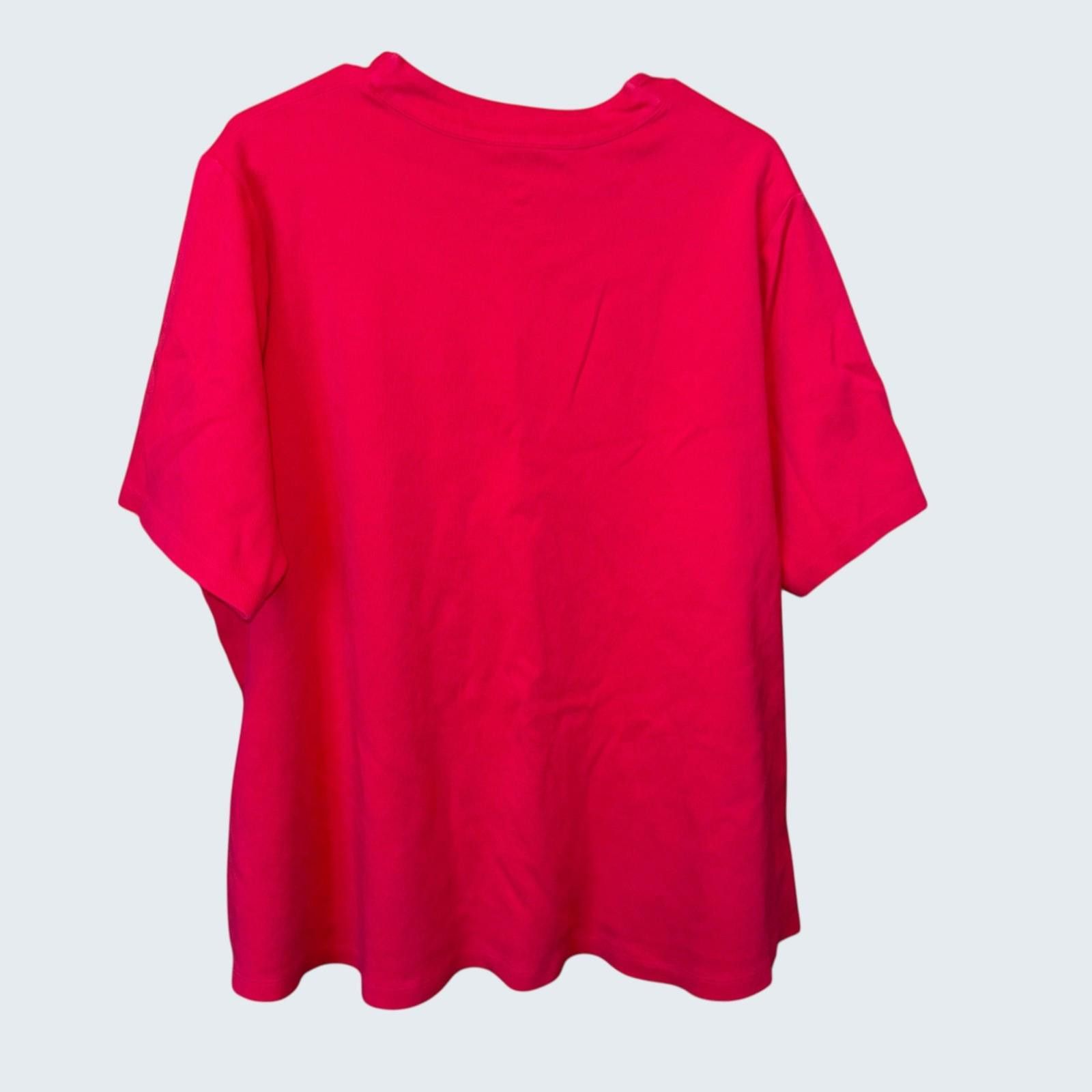 Other Isaac Mizrahi Live Womens Red V-Neck Short Sleeve T-Shirt 3X Size 3XL / US 20-22 - 2 Thumbnail