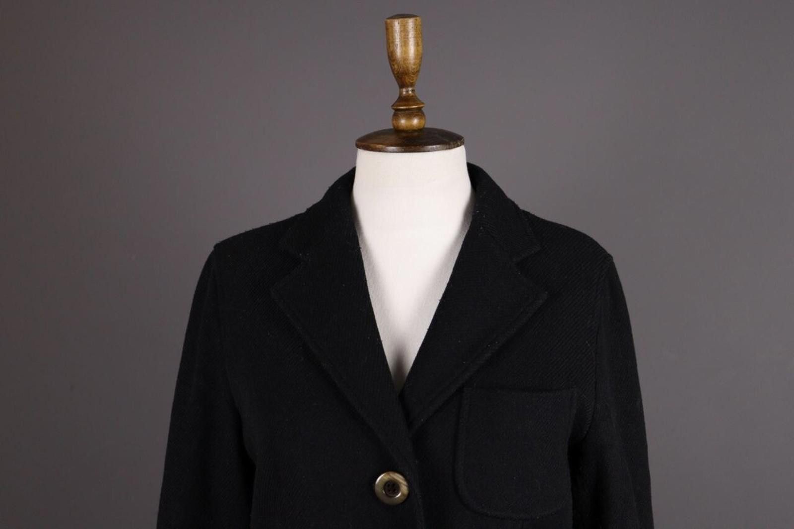 Designer WEEKEND MAX MARA Black Wool Coat Size I 44 / GB 12 / USA 10 Size M / US 6-8 / IT 42-44 - 2 Thumbnail