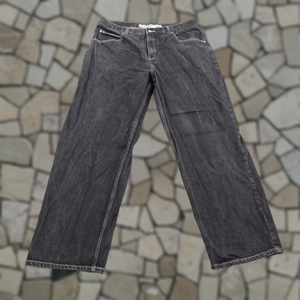 Anchor Blue VINTAGE Anchor Blue Jeans Mens 40x32 Black Denim Baggy Wide Skater 90s Linear 90s? Size US 40 / EU 56 - 1 Thumbnail