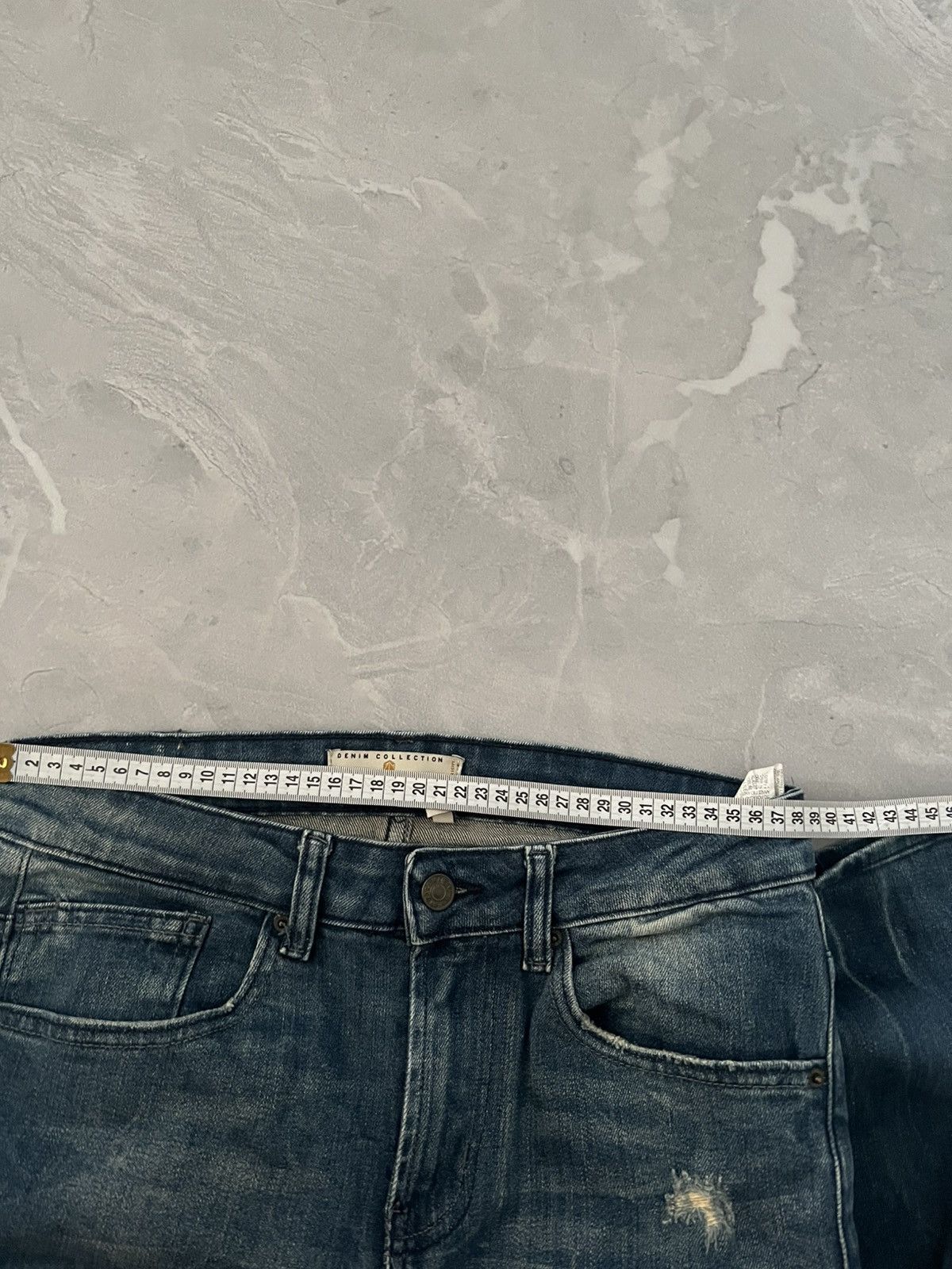 Japanese Brand Rare Y2K Archive Slim Jeans — Minimal Faded Streetwear Japan Size US 30 / EU 46 - 7 Thumbnail