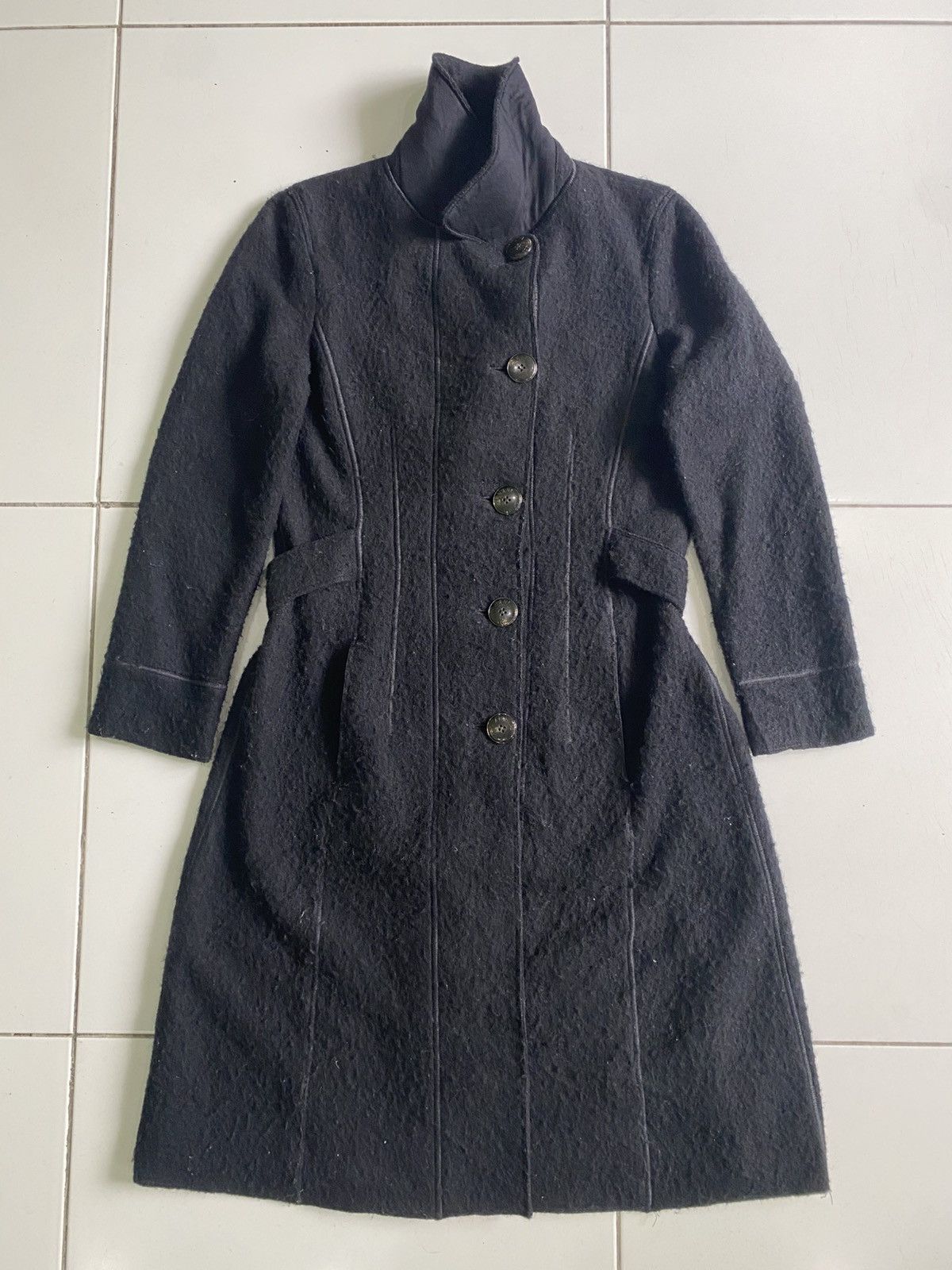 Armani Armani Collezioni Wool Trench coat Patchwork Size S / US 4 / IT 40 - 1 Thumbnail