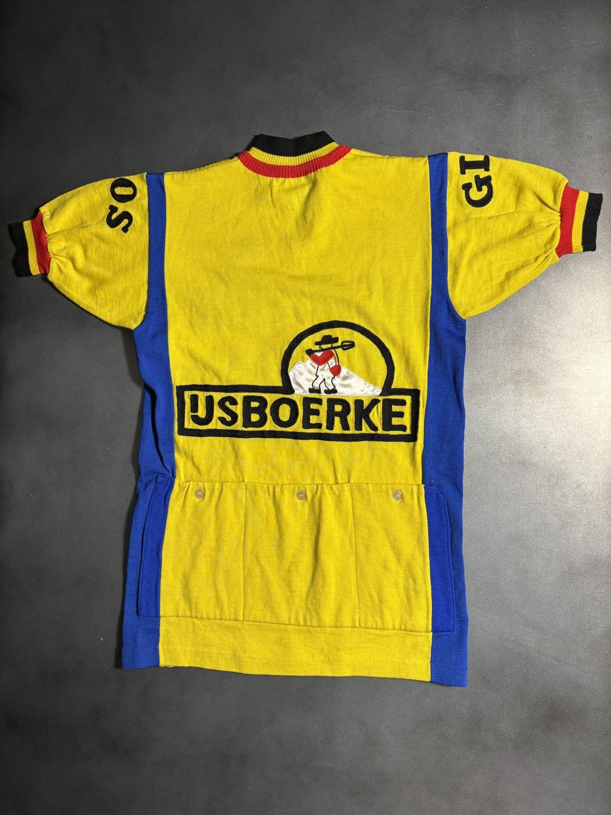 Puma 1978 IJsboerke-Gios Cycling Jersey 1970s Vintage Italy Wool Size US S / EU 44-46 / 1 - 5 Thumbnail
