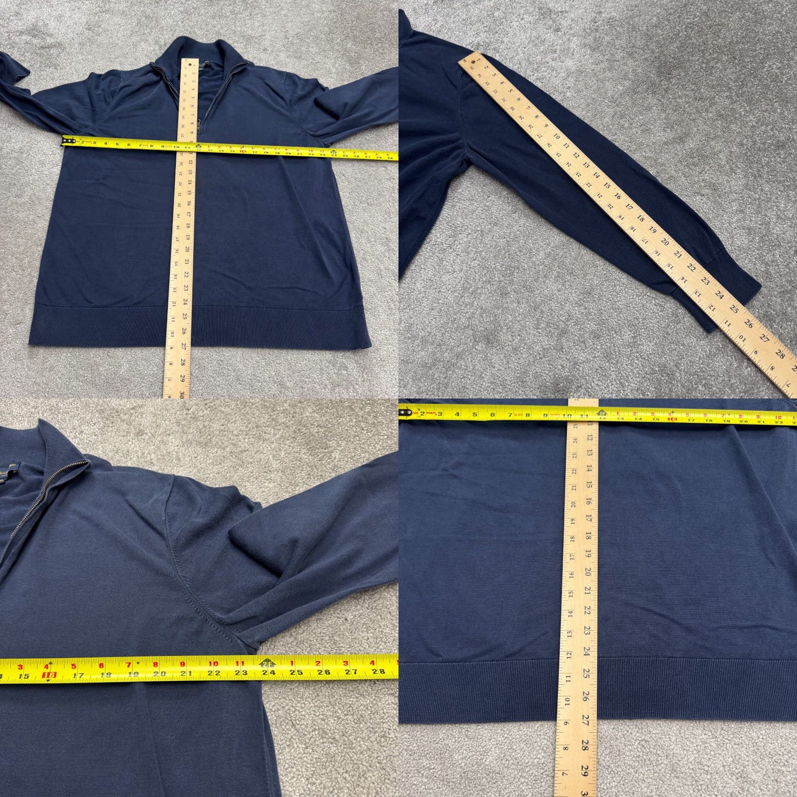 Brooks Brothers Brooks Brothers 1/2 Zip Pullover Sweatshirt Mens XXL Navy Blue Mock Neck Casual Knit Cotton Regular Long Sleeve Size US XXL / EU 58 / 5 - 8 Thumbnail