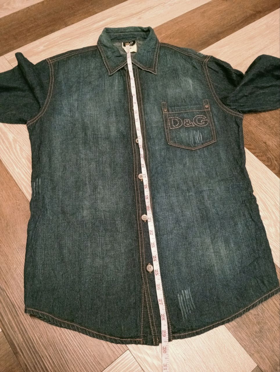 Dolce & Gabbana DOLCE & GABBANA BIG LOGO DENIM SHIRT Size US M / EU 48-50 / 2 - 13 Thumbnail