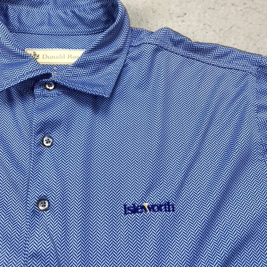 Vintage Donald Ross Polo Shirt Mens XL Blue Logo Striped Performance Golf Shirt Polo Size US XL / EU 56 / 4 - 3 Thumbnail